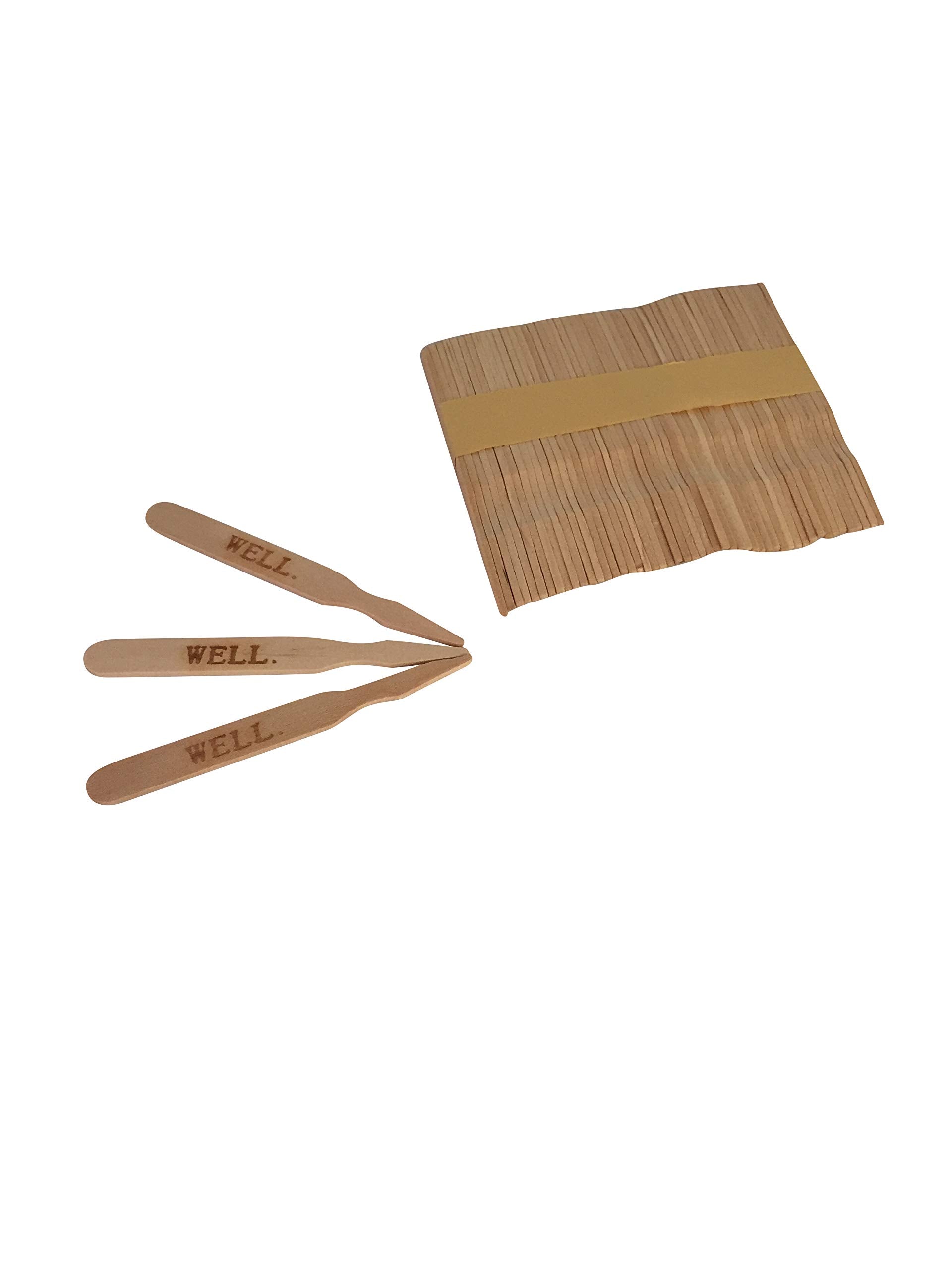Kingseal 3.5 Inch Natural Birch Wood Steak Markers, Heat Stamped, Well, Eco Friendly, Bulk Pack - 500 Count Per Box