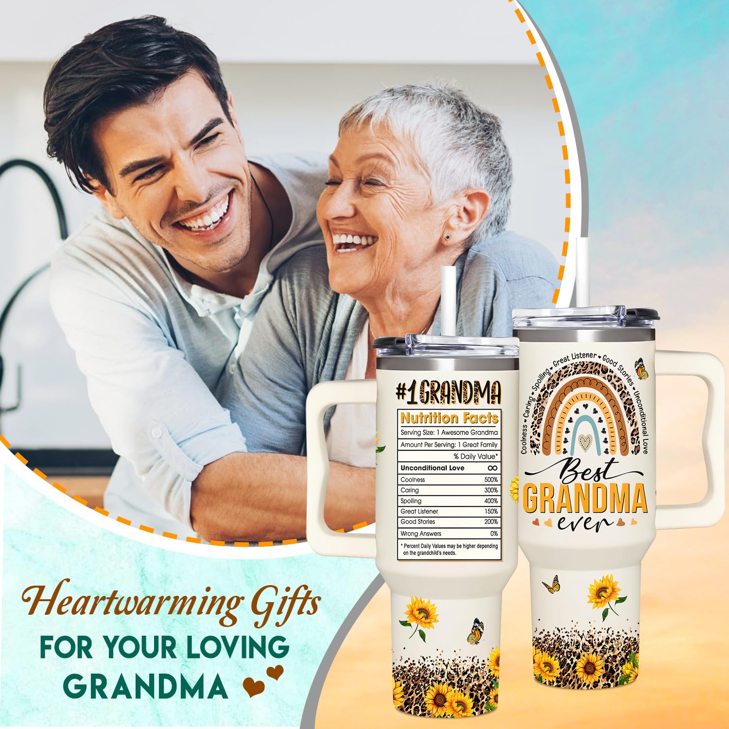 Tamunbee Grandma Gifts - Gifts For Grandma From Granddaughter, Grandson - Grandma Christmas Gift, Birthday Gifts For Grandma - B