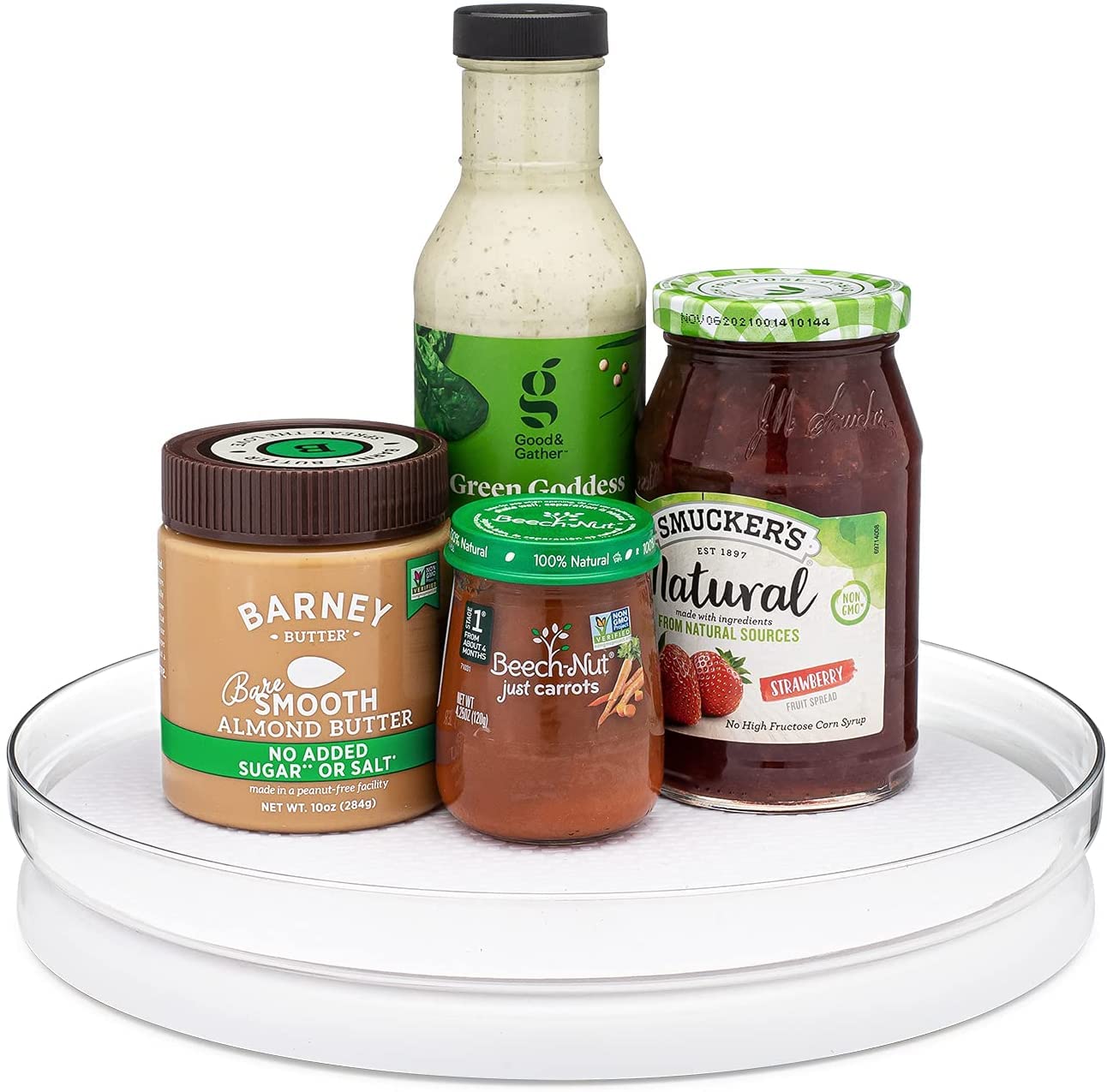 Youcopia Fridgeview Fridge Turntable With Mat, Lazy Susan Organizer For Refrigerator Storage, 11    , White