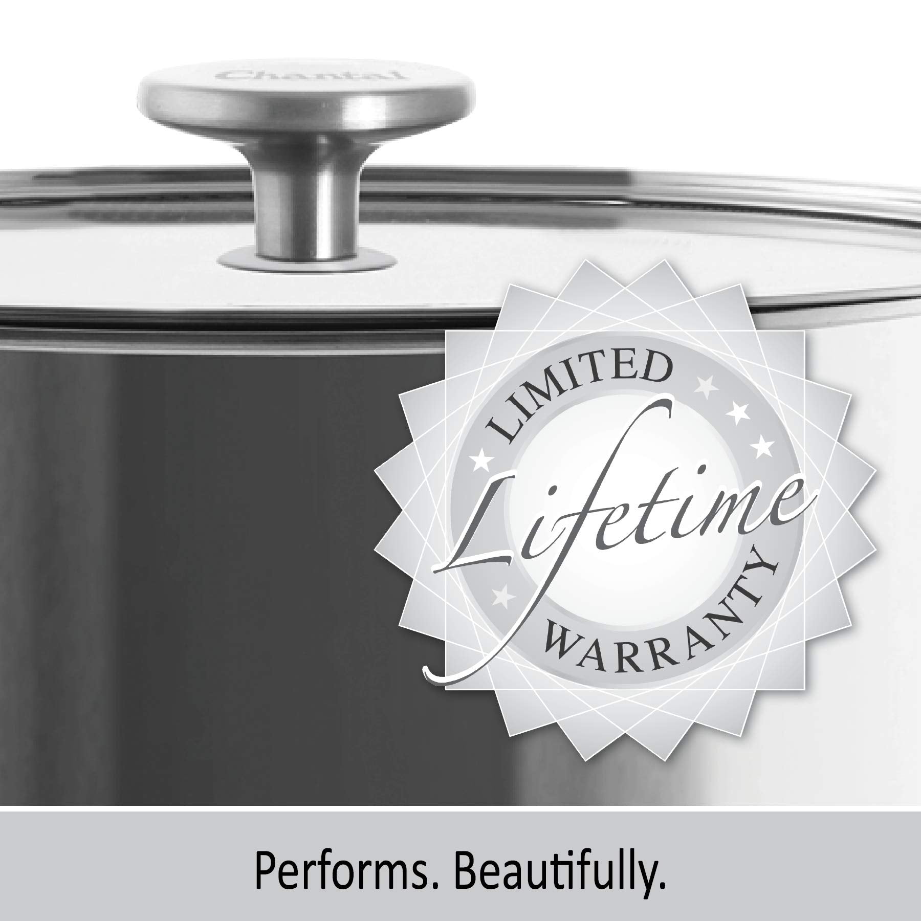 Chantal 3.Clad Tri-Ply 8 Inch Stainless Steel Fry Pan, Polished Stainless Steel