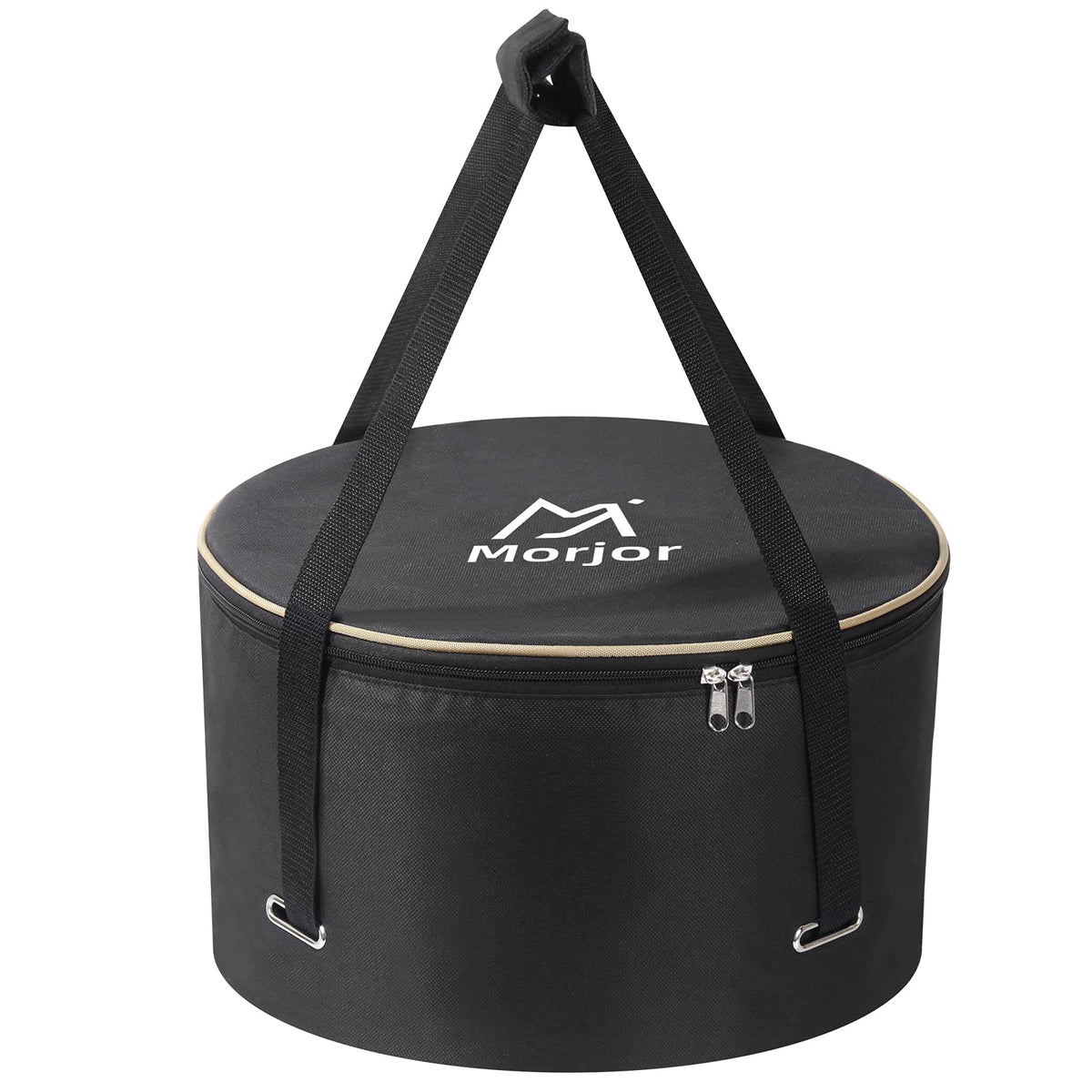 Morjor Dutch Oven Bag For 12 & 10 Inch Dutch Oven, Carry Bag With Extra Inner Crossed Straps & 2 Pockets