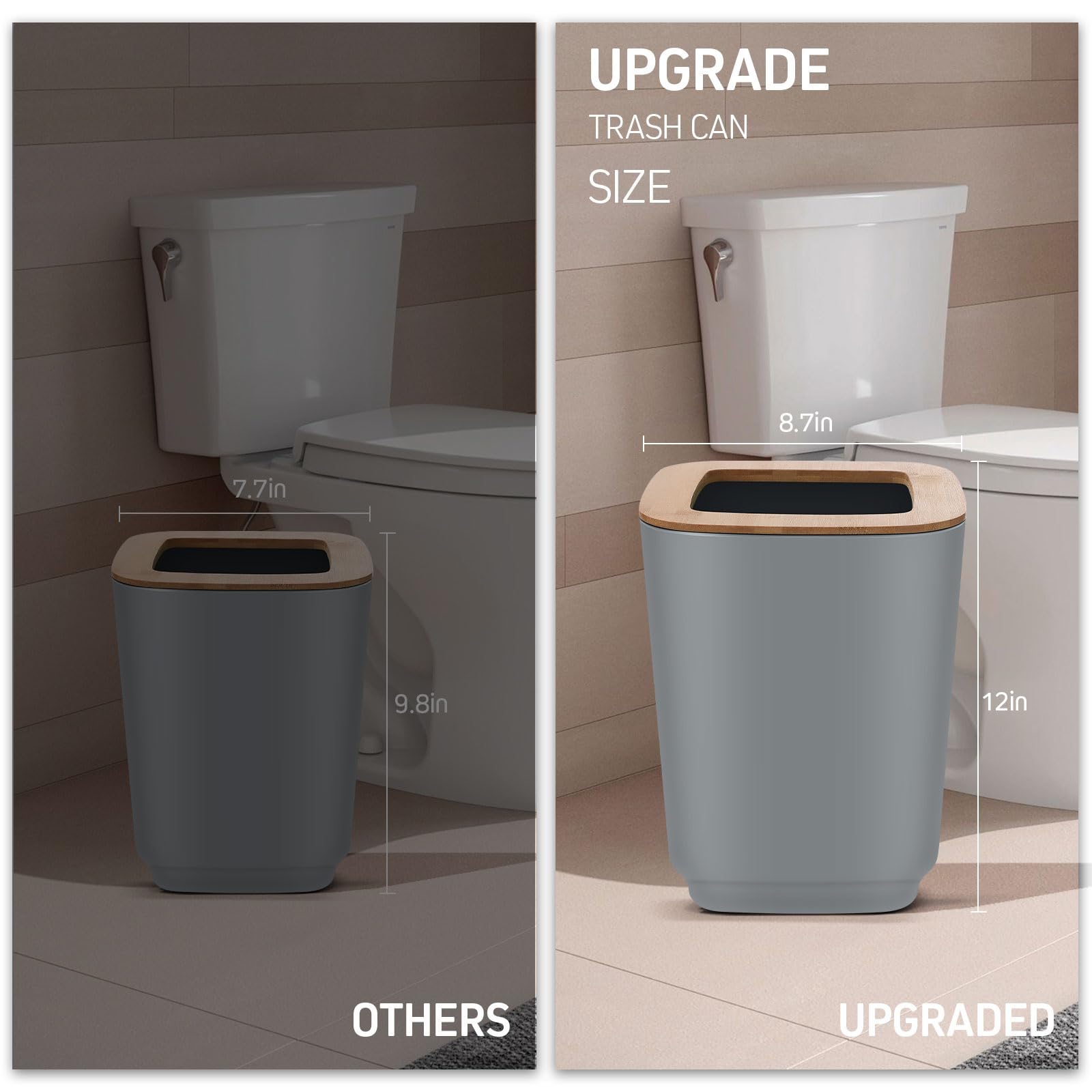 Imavo Grey Bathroom Set,24 Pcs Bathroom Accessories Set With Shower Curtain,Tray,Trash Can,Soap Dispenser,Soap Dish, Toothbrush