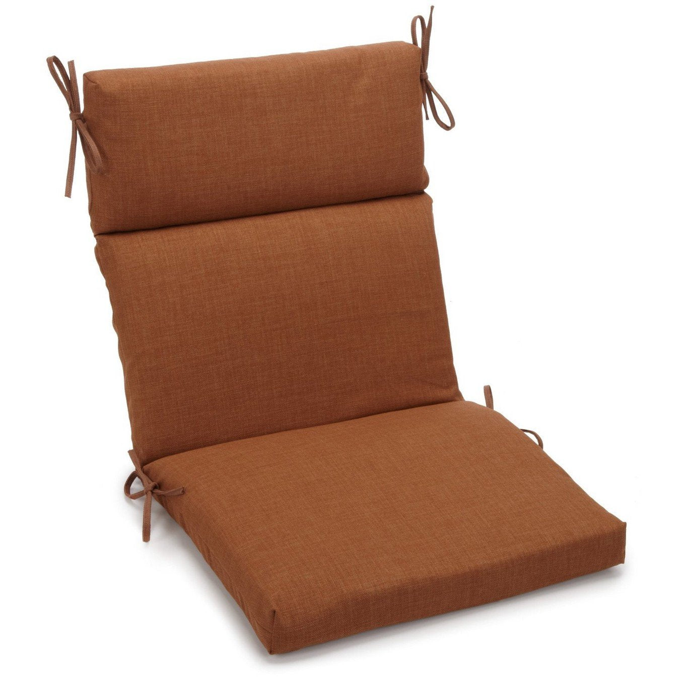 Blazing Needles Indoor/Outdoor Seat/Back Chair Cushion, 20 x 42, Mocha