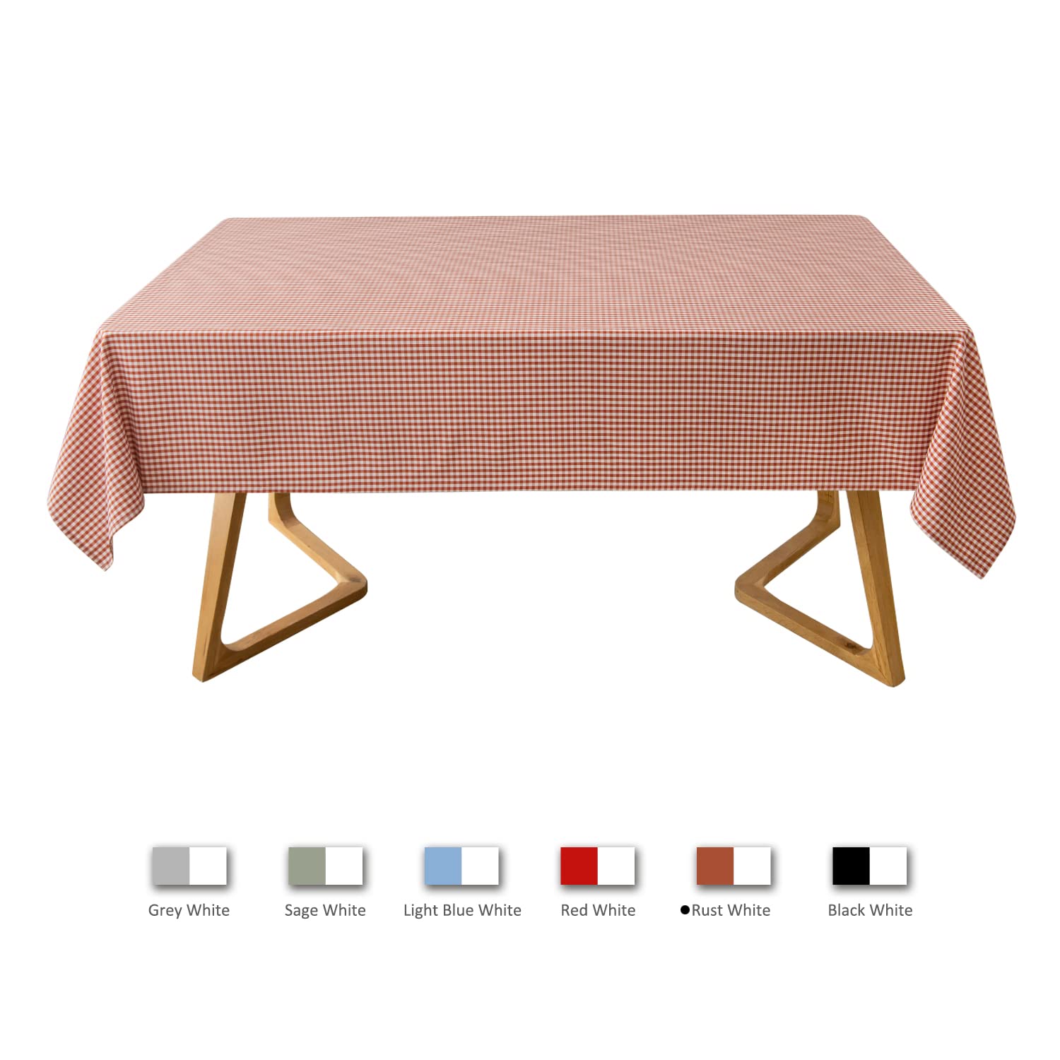 Maxmill Checkered Square Tablecloth Waterproof Spillproof Wrinkle Resistant Heavy Weight Soft Gingham Dining Room, Kitchen Table