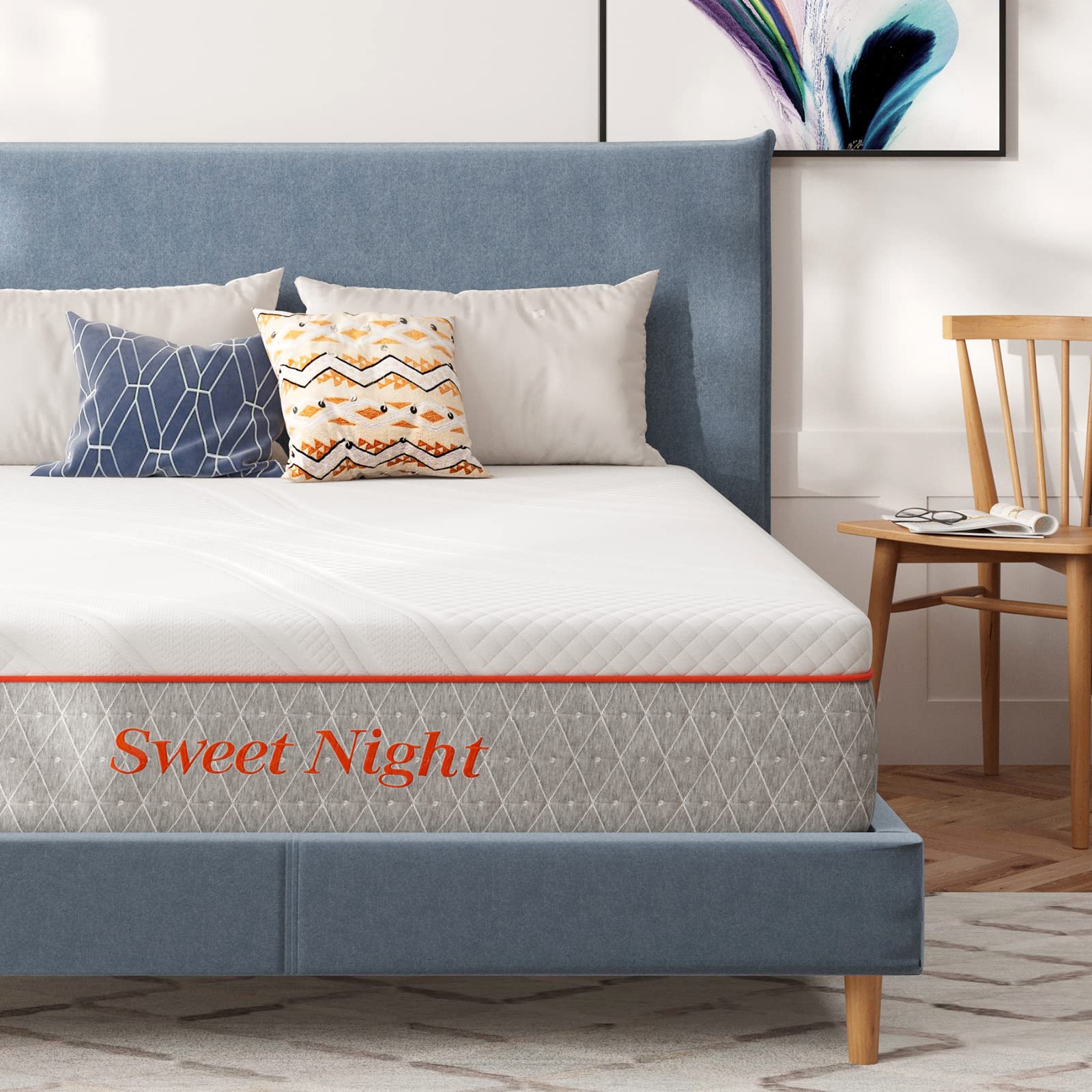 Sweetnight Queen Size Mattress, 10 Inch Queen Memory Foam Mattress, Double Sides Flippable Queen Bed Mattress In A Box, Gel Infu