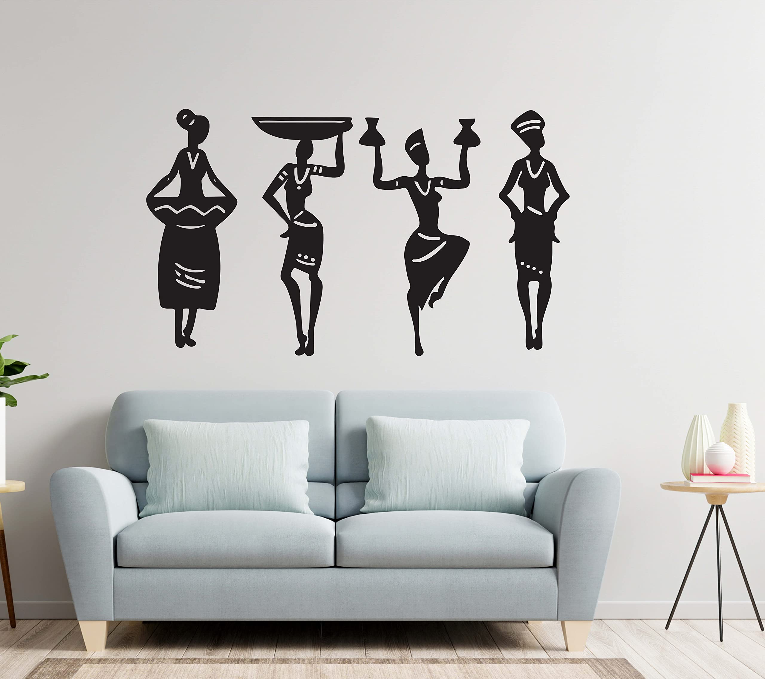 Triad basics Home Decor Items 4 Pieces Tribal women Wall Decor For Living Room, Bedroom, And Kitchen - Stylish Showpieces For Ho