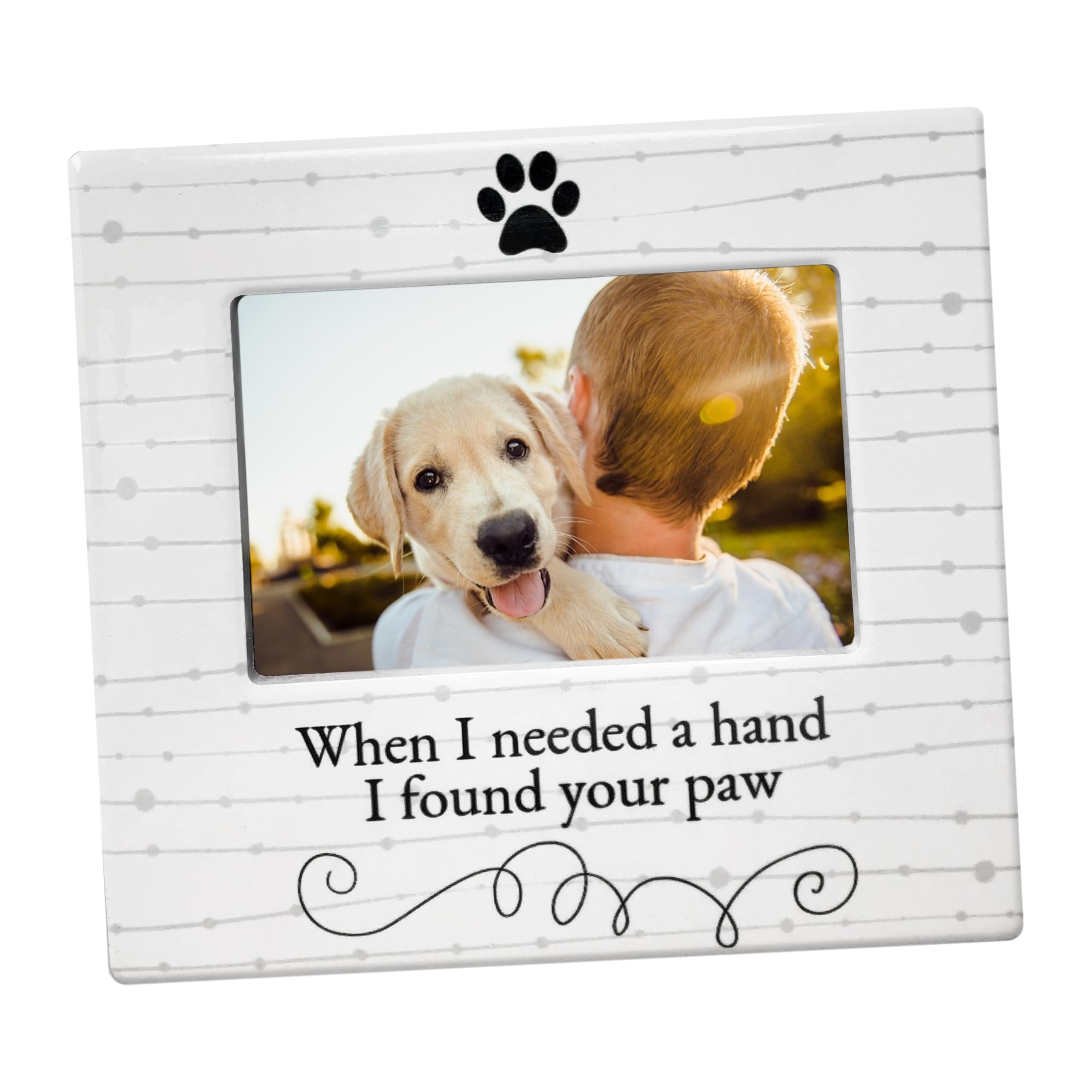 Dog Lover Picture Frame When I Needed a Hand I Found Your Paw Ceramic Photo Frame Pet Photo Displayed for Tabletop Desk Gifts fo
