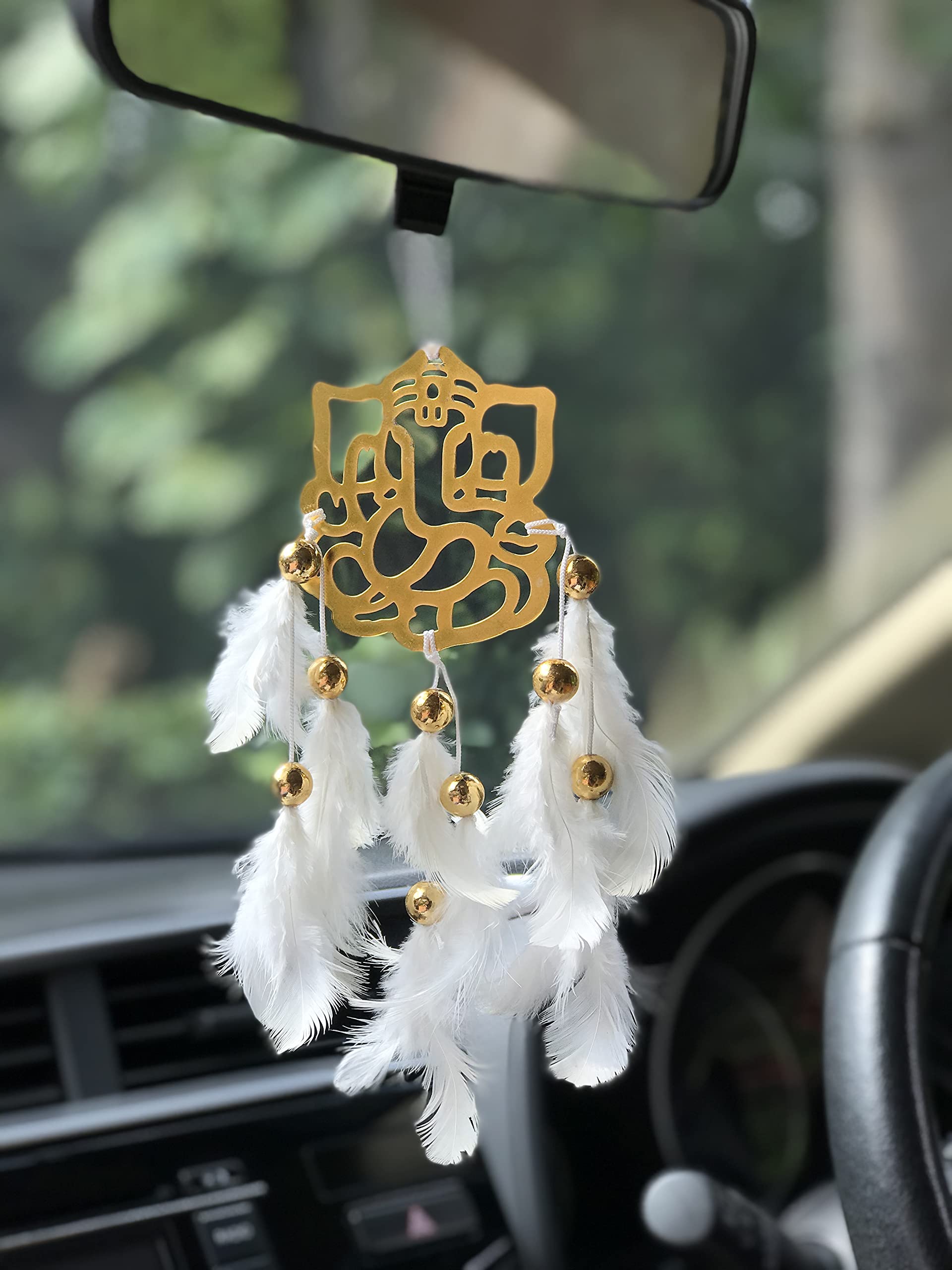 DULI Divine Handmade Dreamcatcher Ganesh Dreamcatcher for Car Hanging, Bedrooms, Office Balcony Outdoors Garden or Wall Decor (W