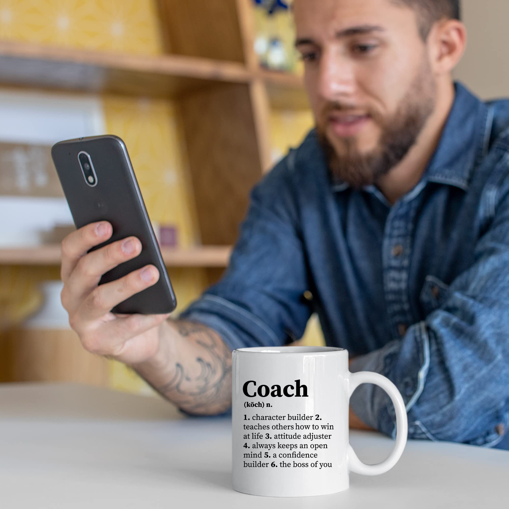 Coach Noun Definition Character Builder For Coach Team Manager Office Boss Appreciation Inspirational Novelty Ceramic Coffee Mug
