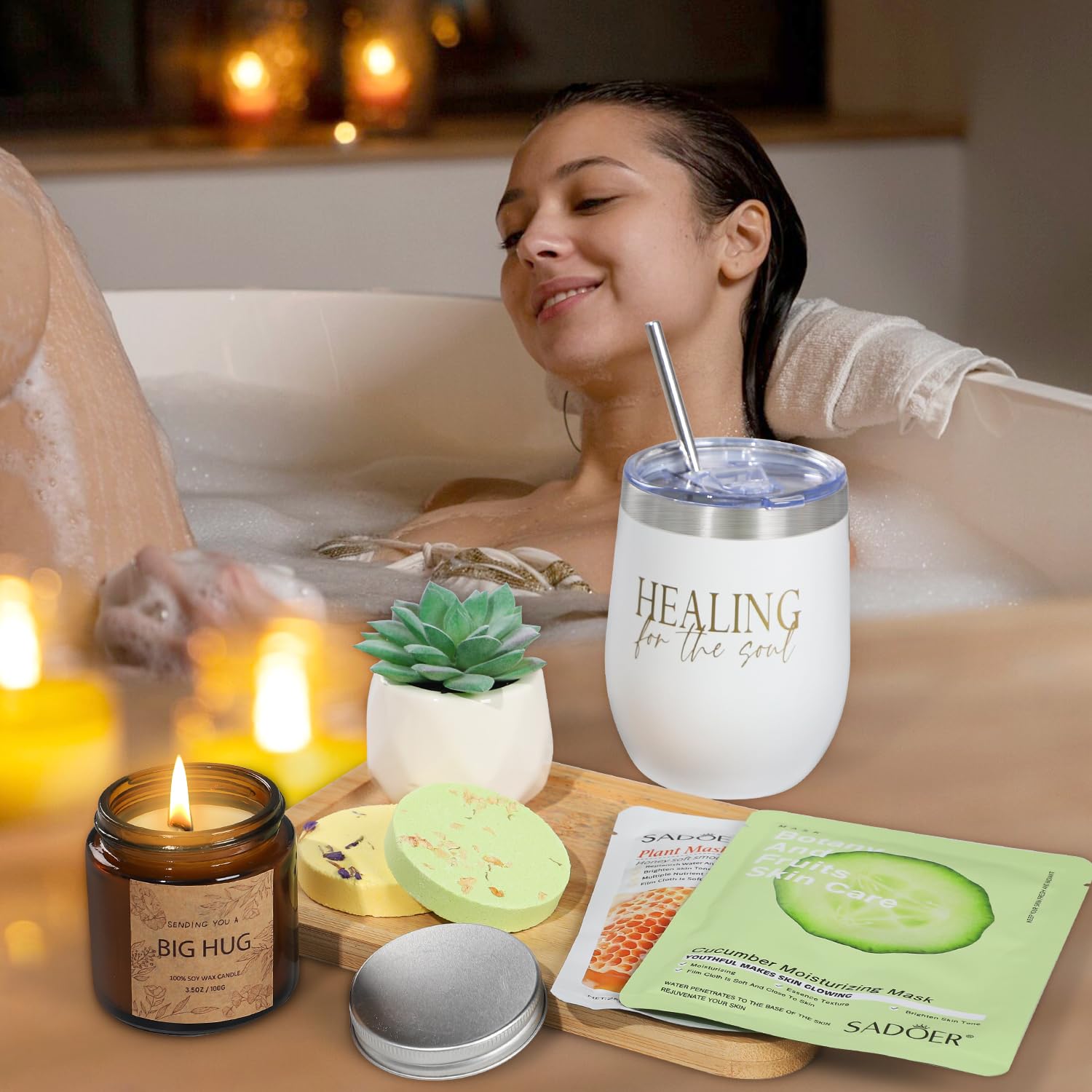 Thinking of You Care Package for Women - Get Well Soon Gift Basket for Sick Friend After Surgery Gifts Feel Better Gifts for Wom