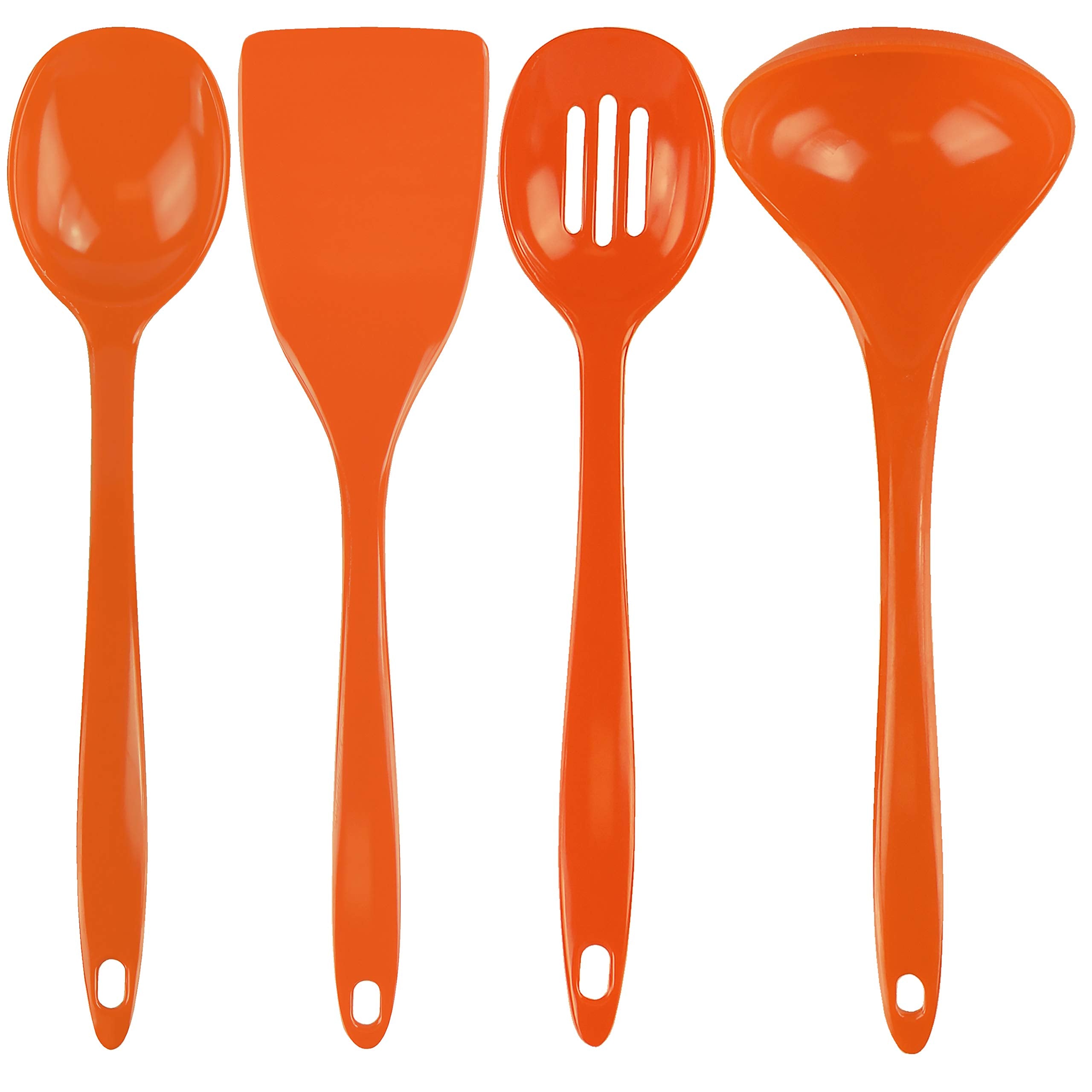Reston Lloyd Melamine Utensil Set, 4pc, Orange