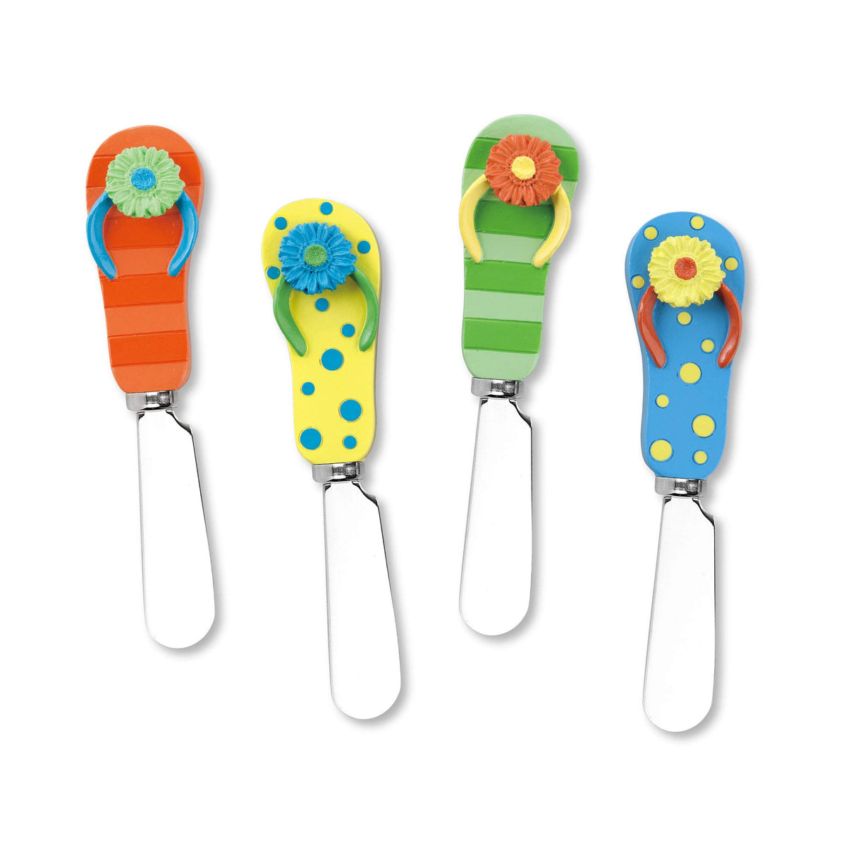 Supreme Housewares Flip Flops Resin Spreader S/4, 5'', Multi