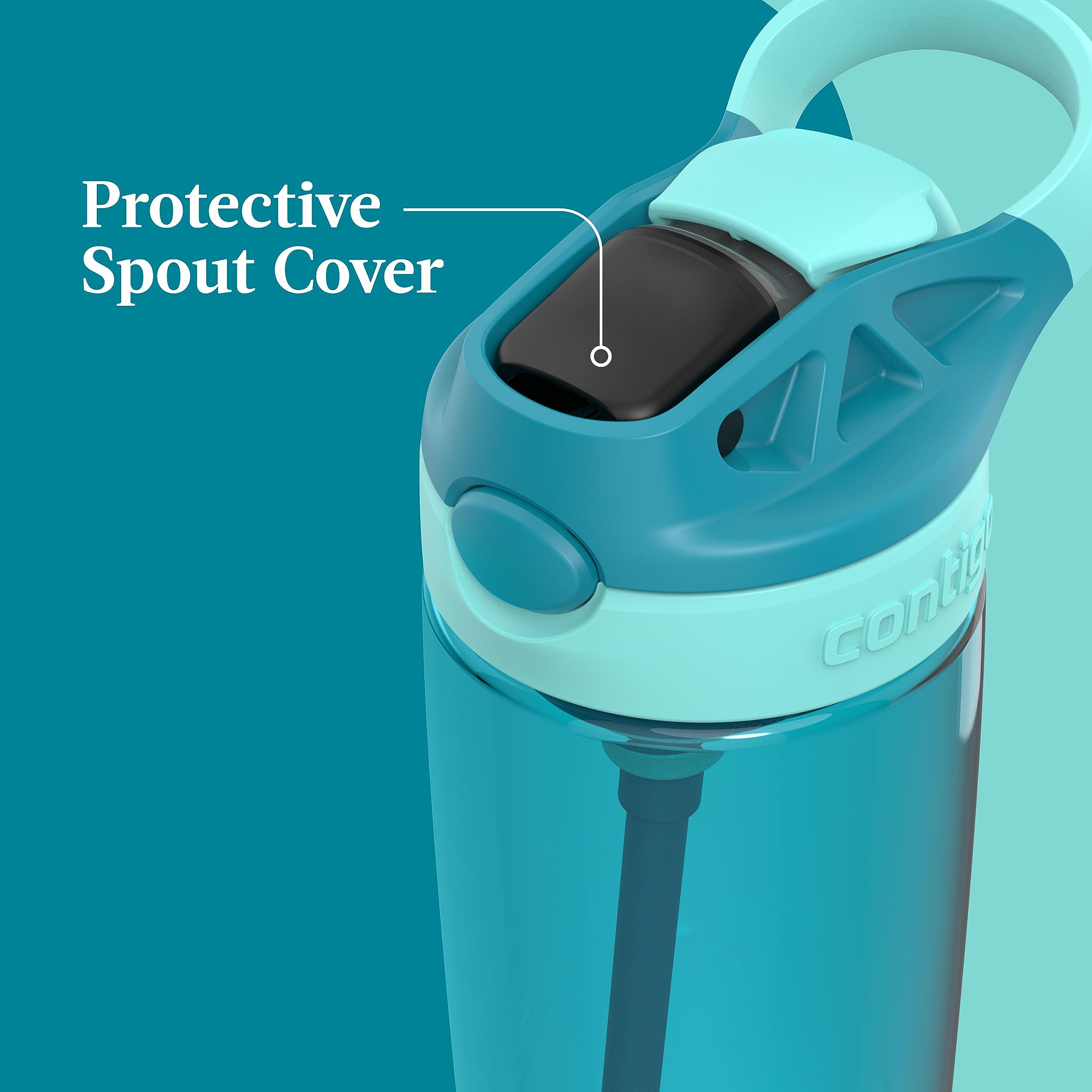 Contigo Aubrey Leak-Proof Spill-Proof Water Bottle, 20Oz, Juniper Jade