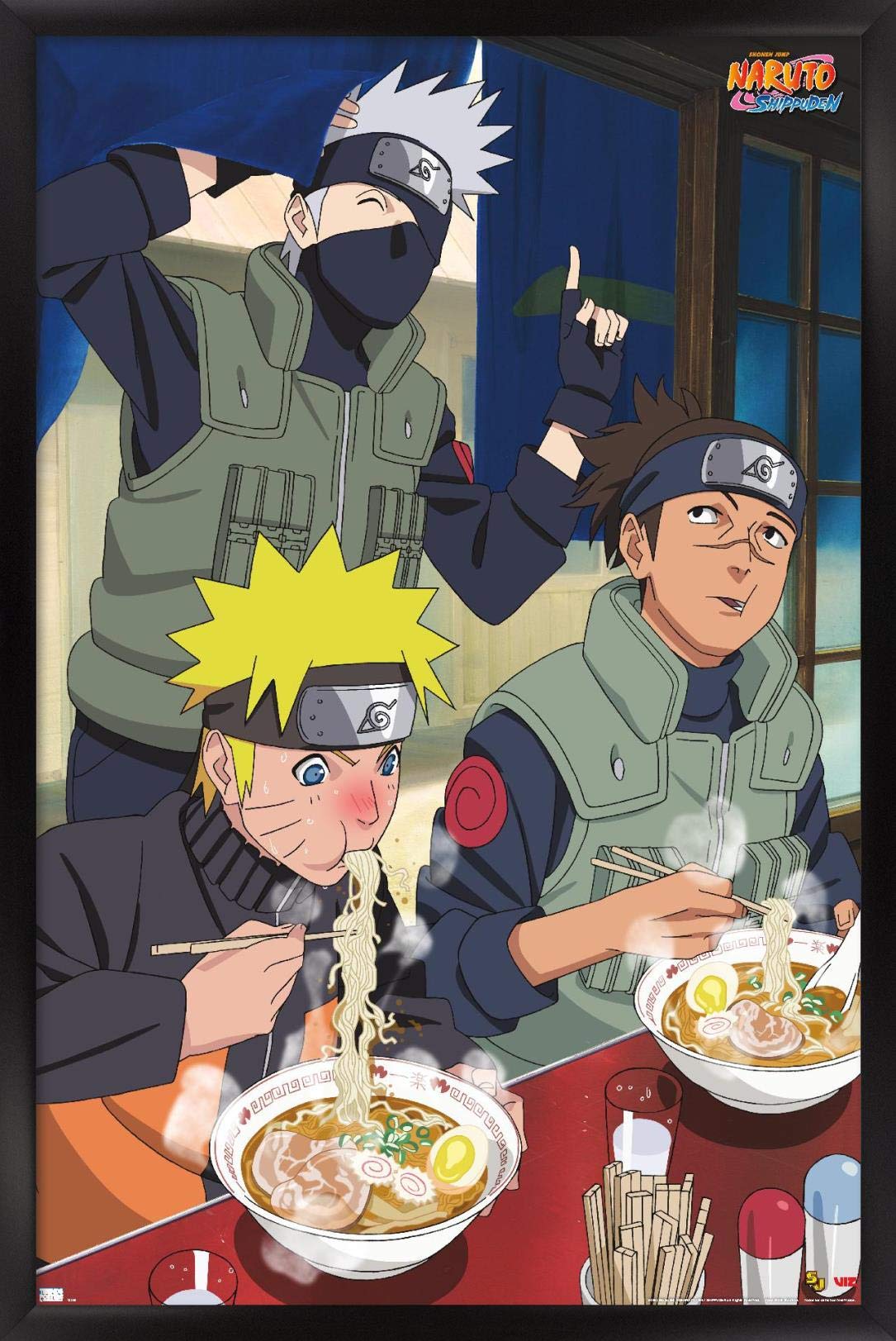 Trends International Naruto Shippuden - Food Wall Poster, 14.725'' X 22.375'', Black Framed Version