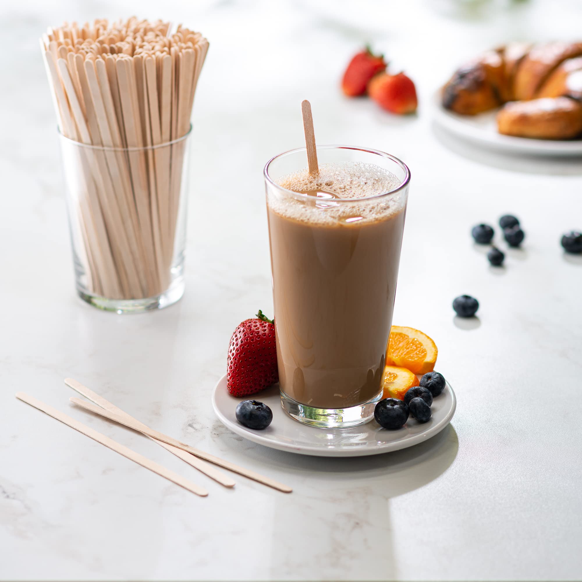 Gusto [1000 Count] 7.5 Inchwooden Coffee Stirrers - Wood Stir Sticks, Biodegradable, Eco-Friendly Wood Stirrers For Coffee & Coc