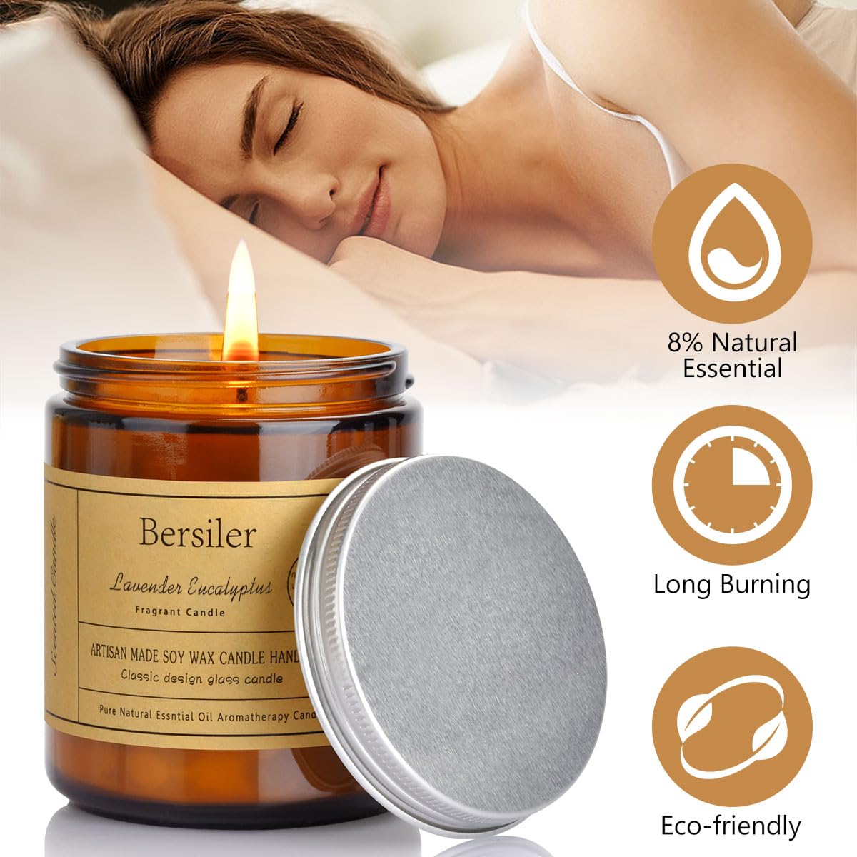 4 Pack Candles for Home Scented, Scented Candles Gift Set for Women, Aromatherapy Candle, 28 oz Soy Candle for Stress Relief and