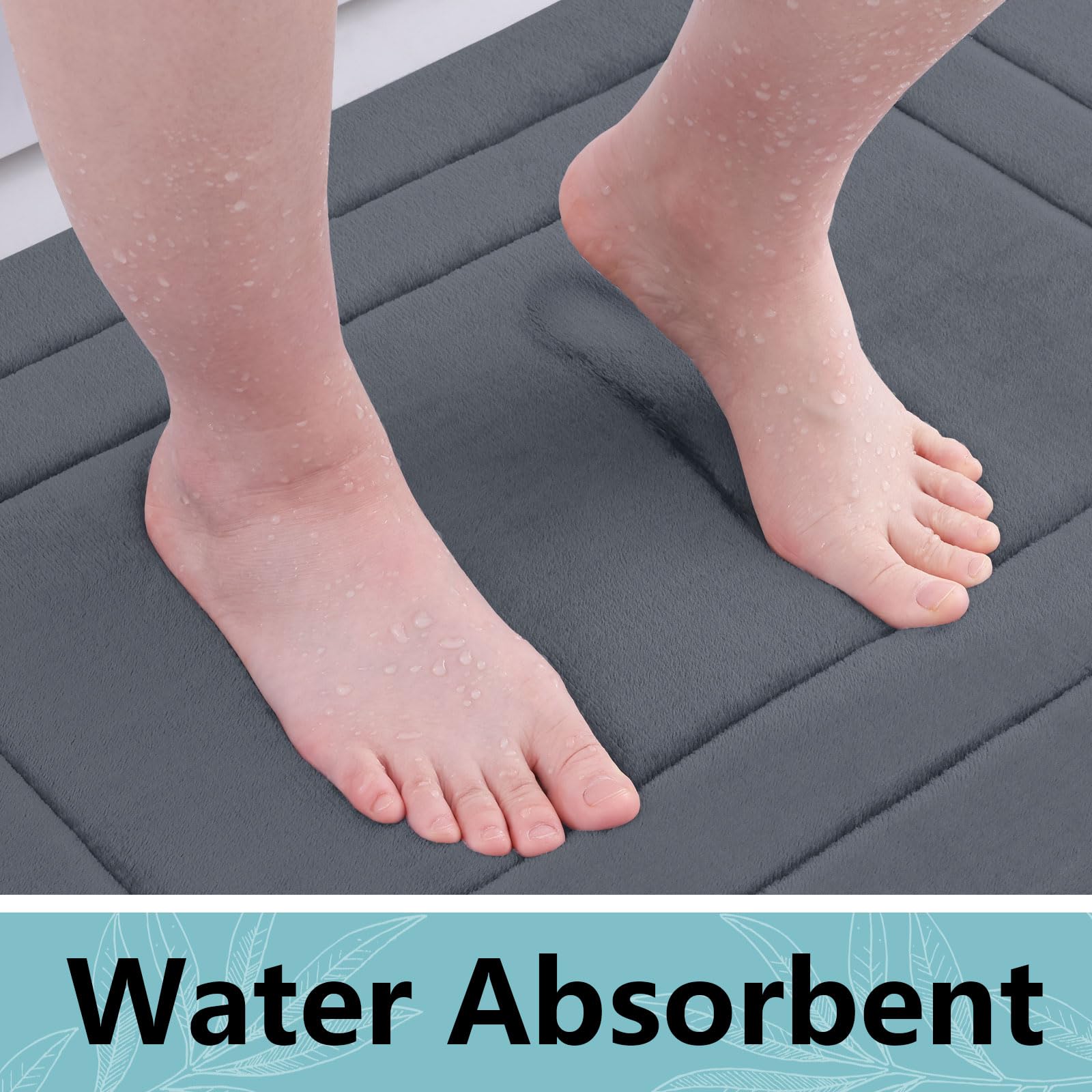 Arotive Memory Foam Bathroom Rug Mat 59X24, Ultra Soft And Absorbent Bath Mat, Machine Wash Dry, Comfortable Bath Rug Carpet For