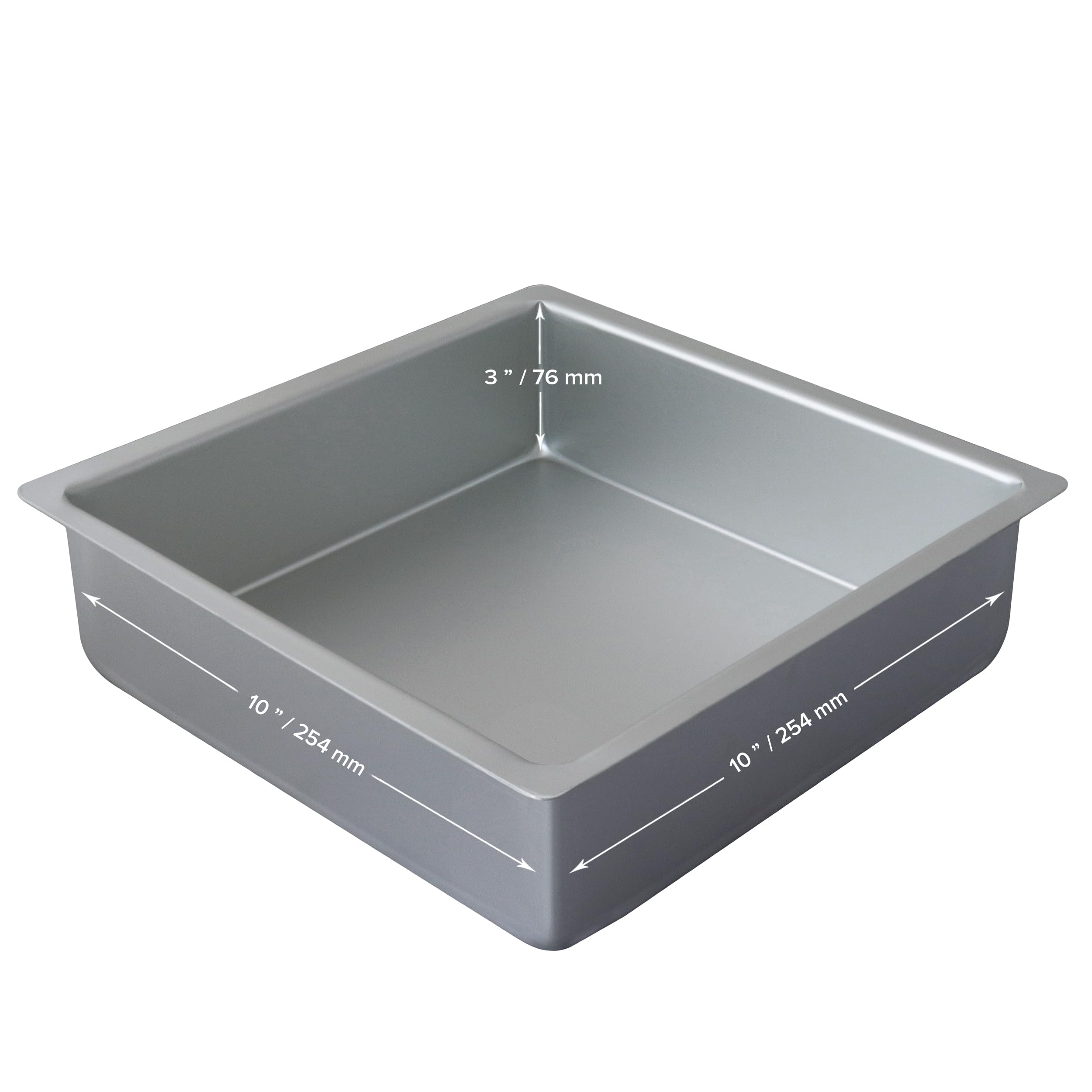 Pme Professional Aluminum Square Baking Pan 10 X 3In
