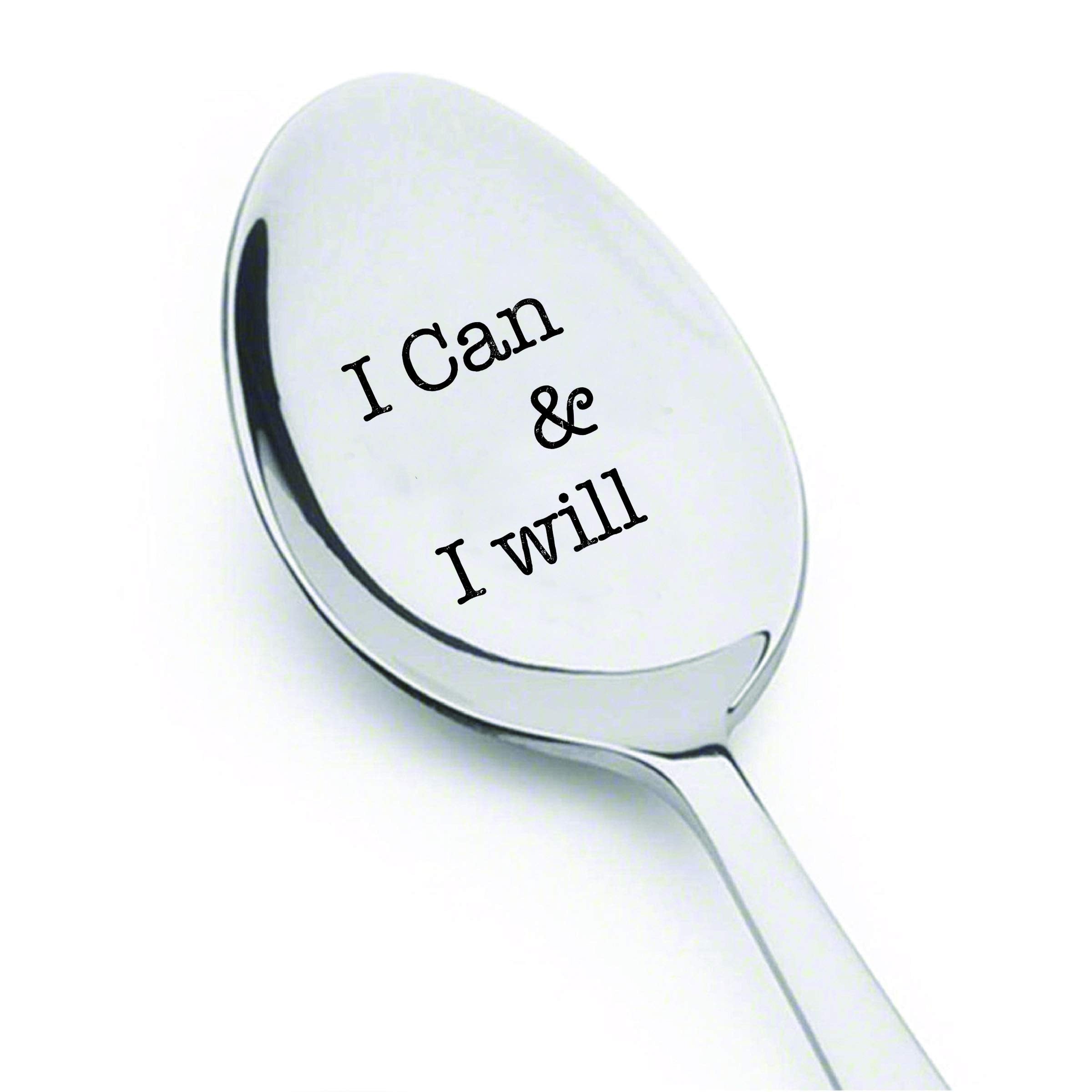 I Can & I Will - Office Gifts - Entrepreneur Gift - Inspirational Quote - Motivational Quote - Lady Boss - Gift Idea For Girl Bo
