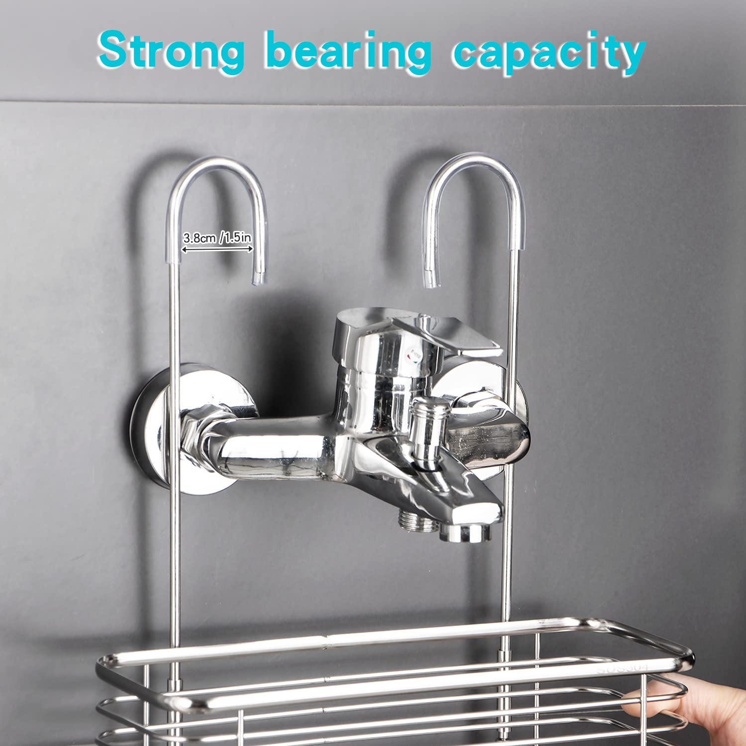 Yqh Hanging Shower Rack, Bathroom Rack Storage Rack, Shampoo Bracket, The Back Hook Can Be Rotated, And Can Be Hung On The Fauce