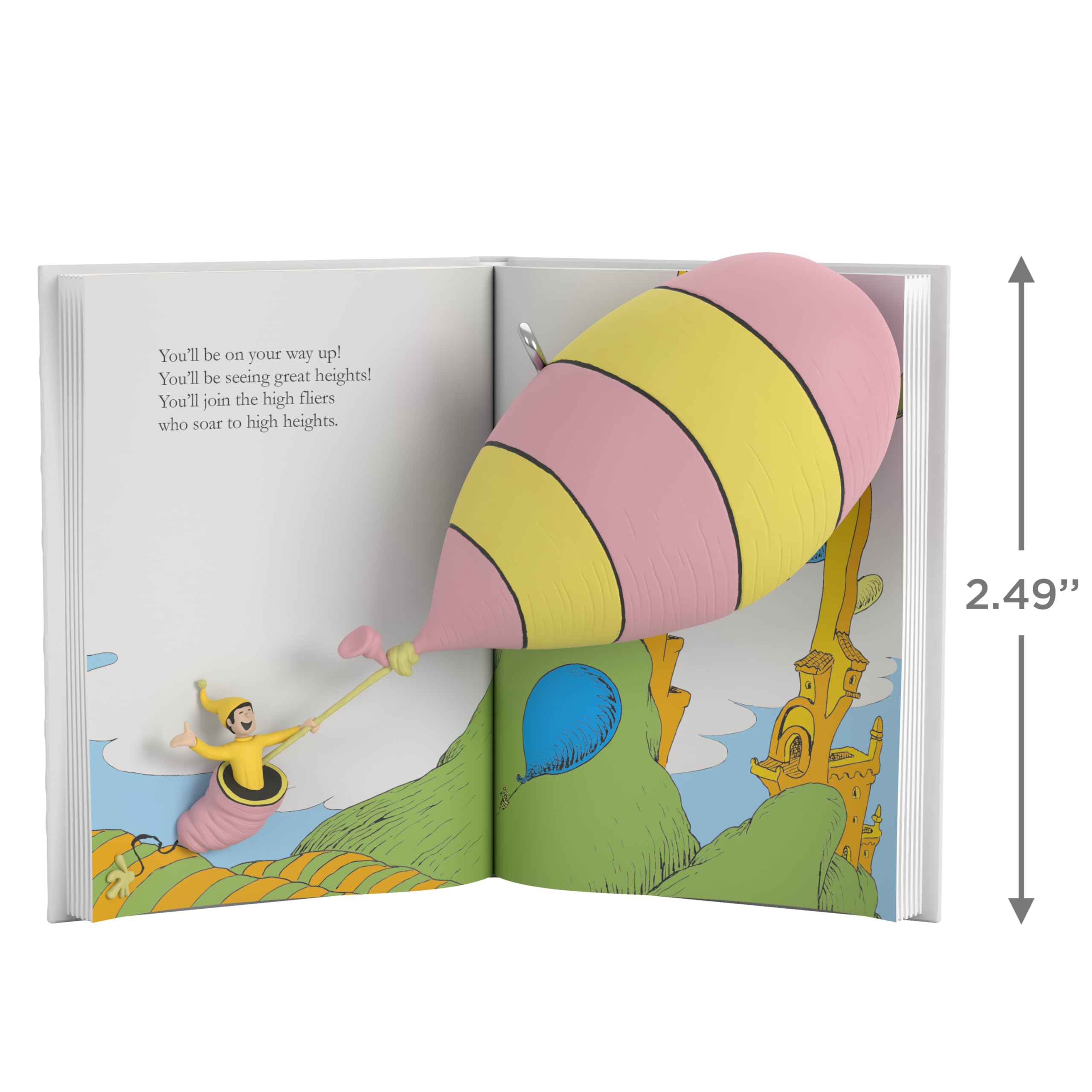 Hallmark Keepsake Christmas Ornament, Dr. Seuss s Oh, The Places You ll Go! Book, Gifts for Dr. Seuss Fans