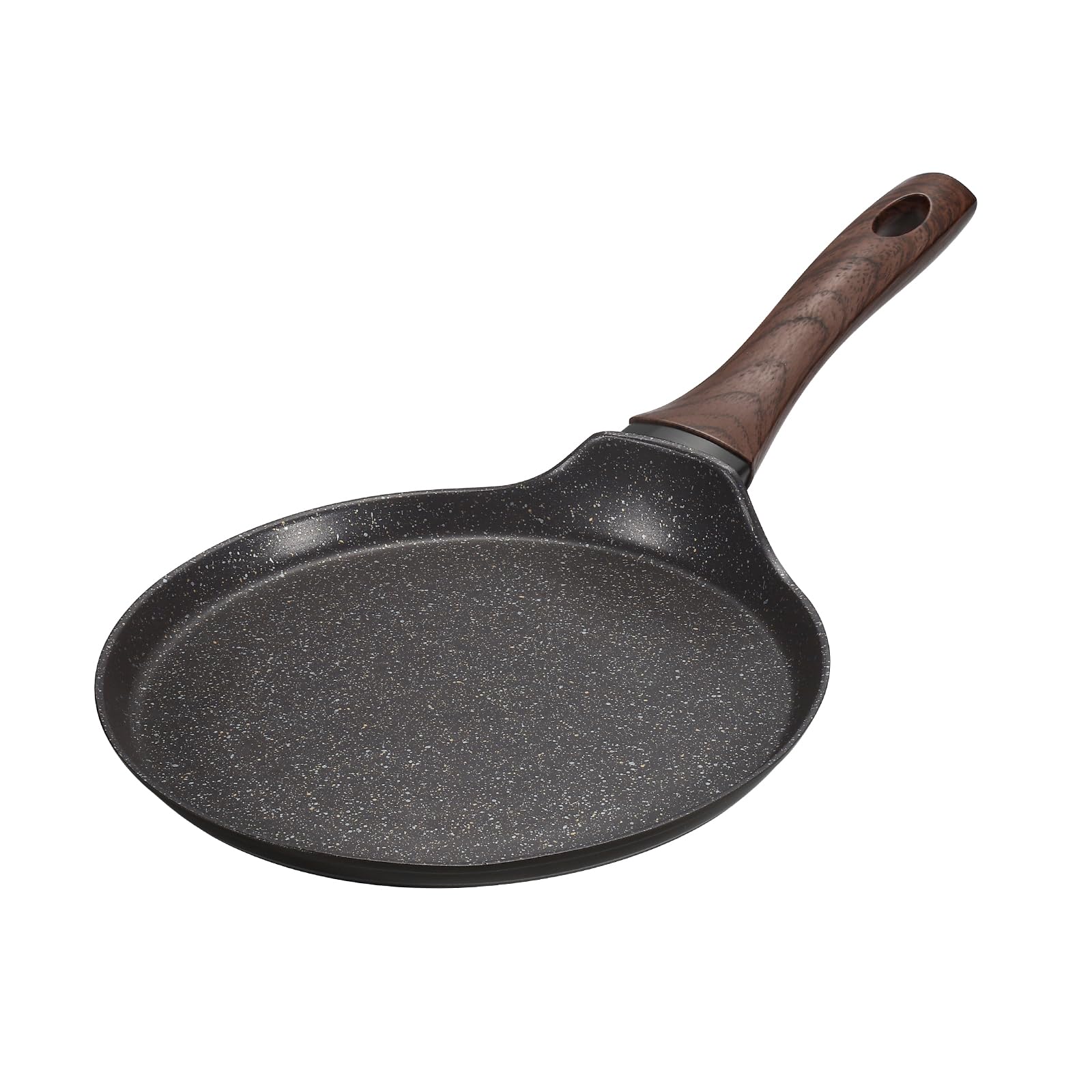 MsMk 9.5 Inch Nonstick Crepe Pan, Brown Induction Dosa Tawa Pancake Pan