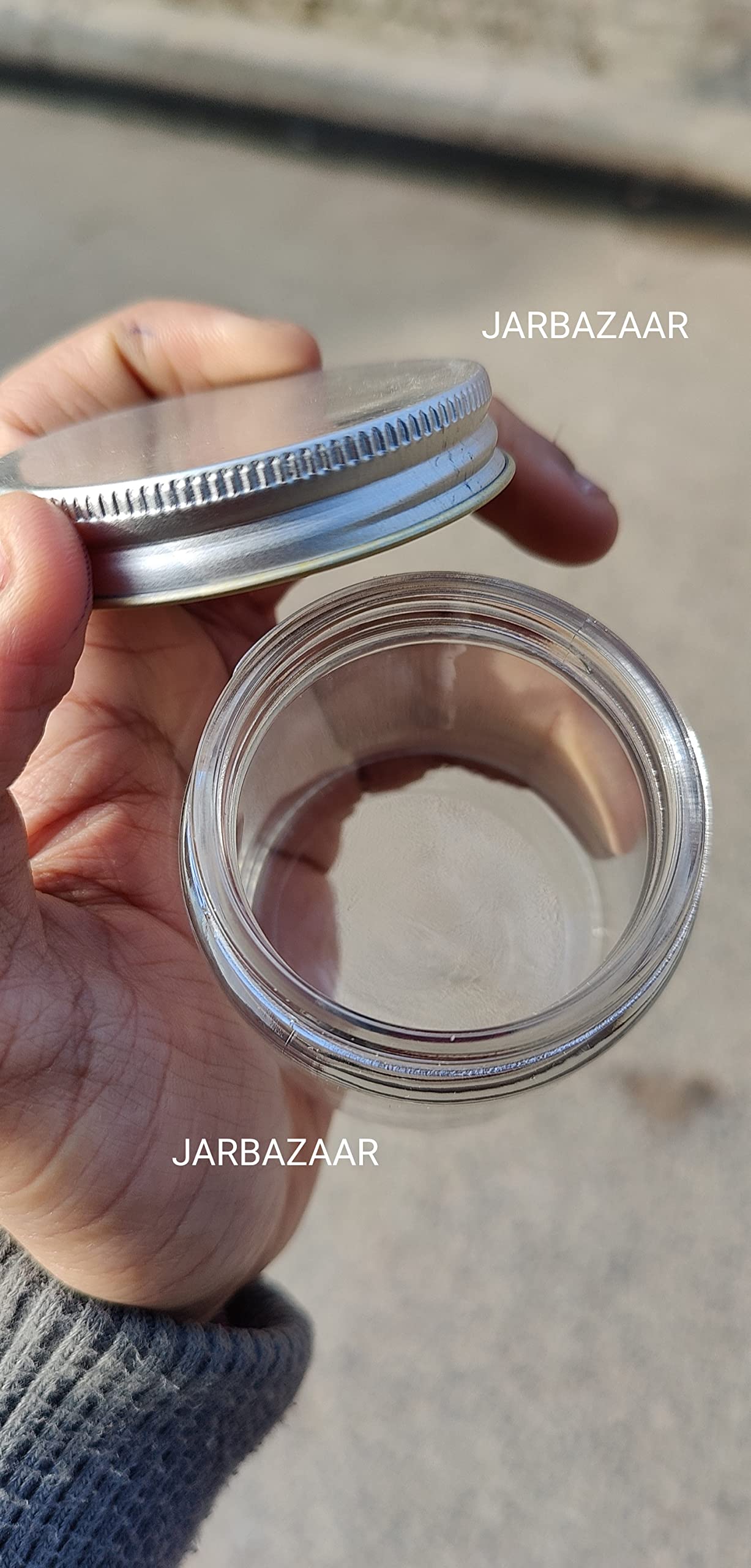 JARBAZAAR[ SET OF 12 pcs] 100 GM clear glass jar for diy creams,bodybutter,powder,spices, candle making and more,