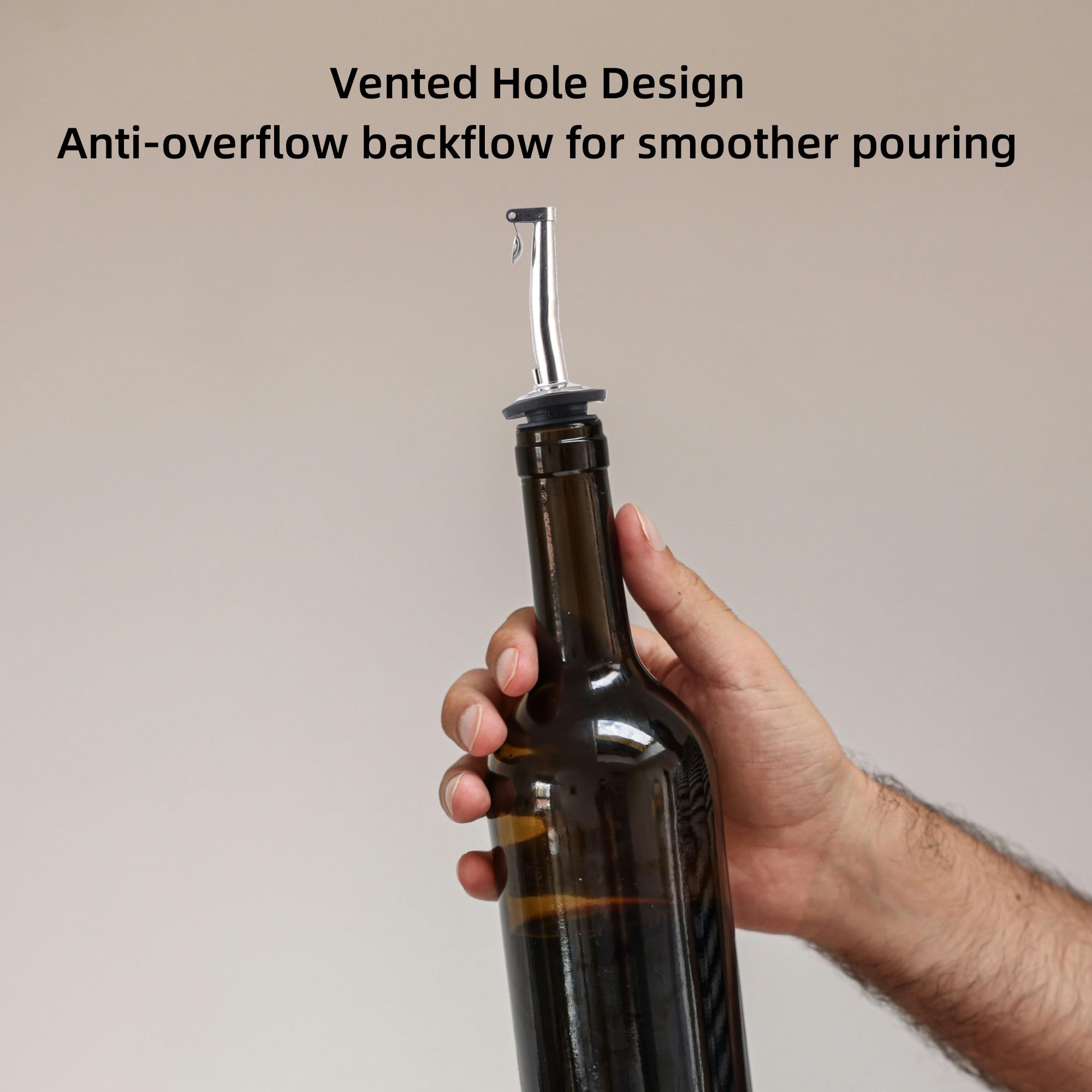 Legerm Pour Spouts For Olive Oil Bottles Flip Top Speed Pourers Oil Dispenser Spout Set Of 7 With Funnel