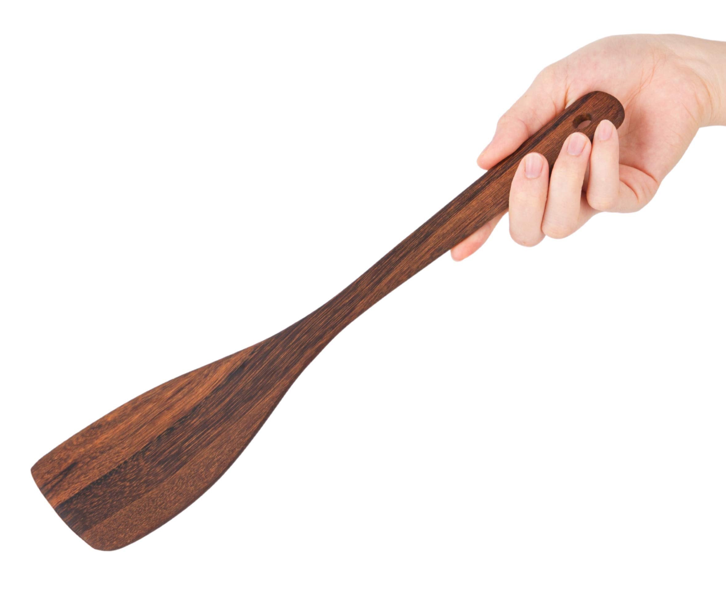 Myfurtive Wooden Spatulas - Eco-Friendly, Durable & Ergonomic Kitchen Utensils - Non-Scratch Cooking Tools For Stirring, Flippin