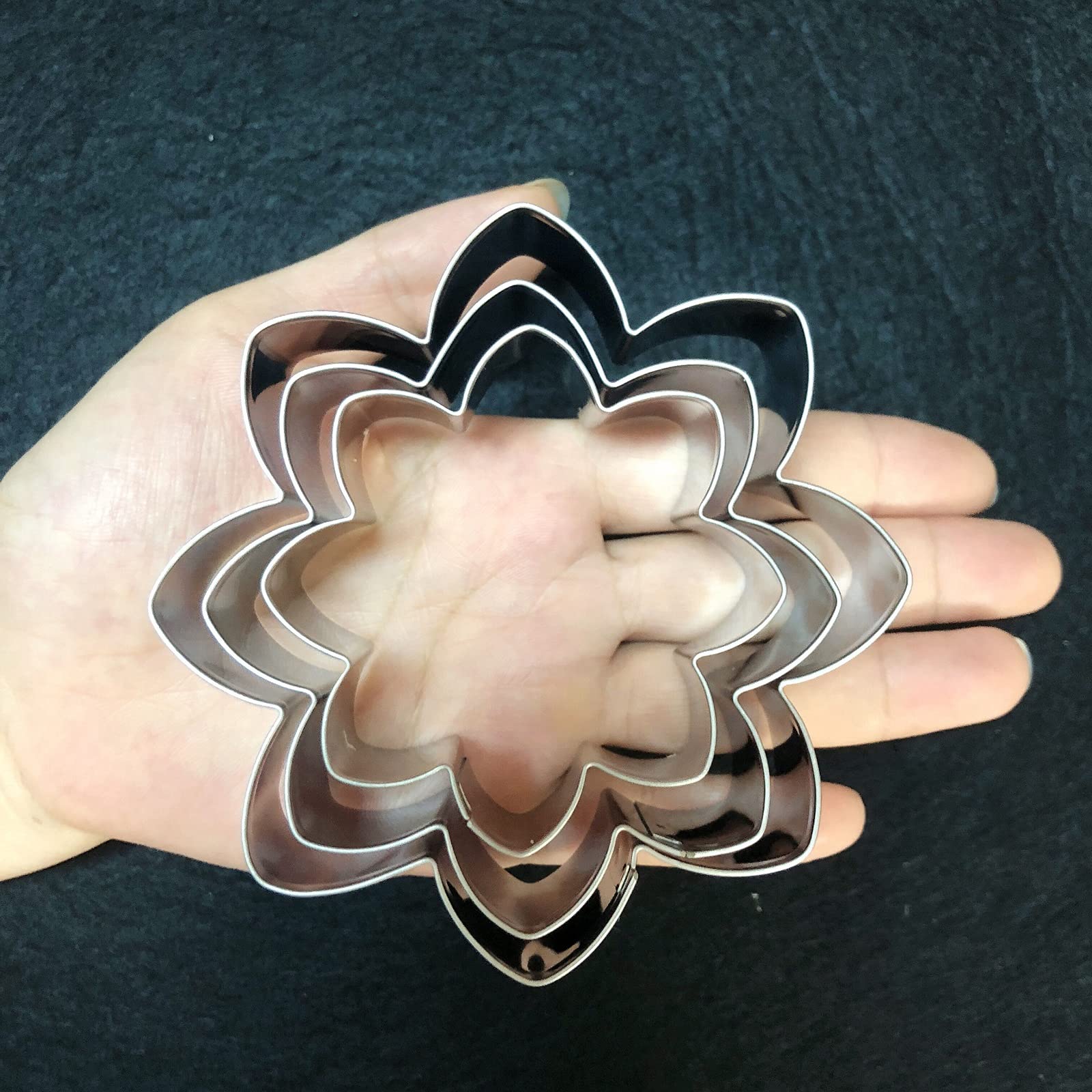 Sunflower Cookie Cutter Set-Size 3.8'' 3.1'' 2.6''-3 Piece-Cookie Cutters for You Are My Sunshine Baby Shower Birthday Party Decorations