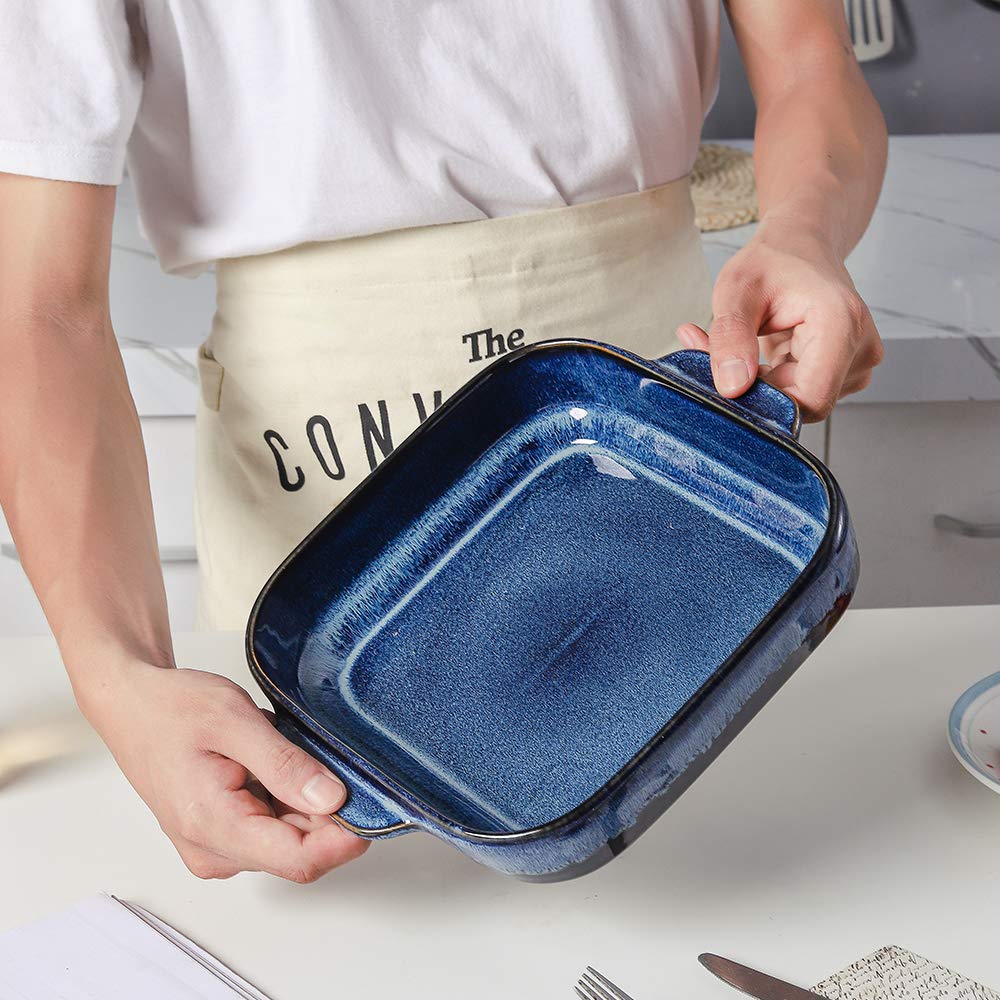 Koov Ceramic Bakeware, 8X8 Baking Dish, Square Baking Pan, Ceramic Baking Dish, Brownie Pans For Cake Dinner, Kitchen, Reactive