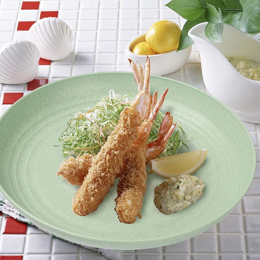 Hobein 6 Pcs Eco-Friendly Wheat Straw Dinner Plates, 9Inch, Unbreakable, Lightweight, Microwave & Dishwasher Safe