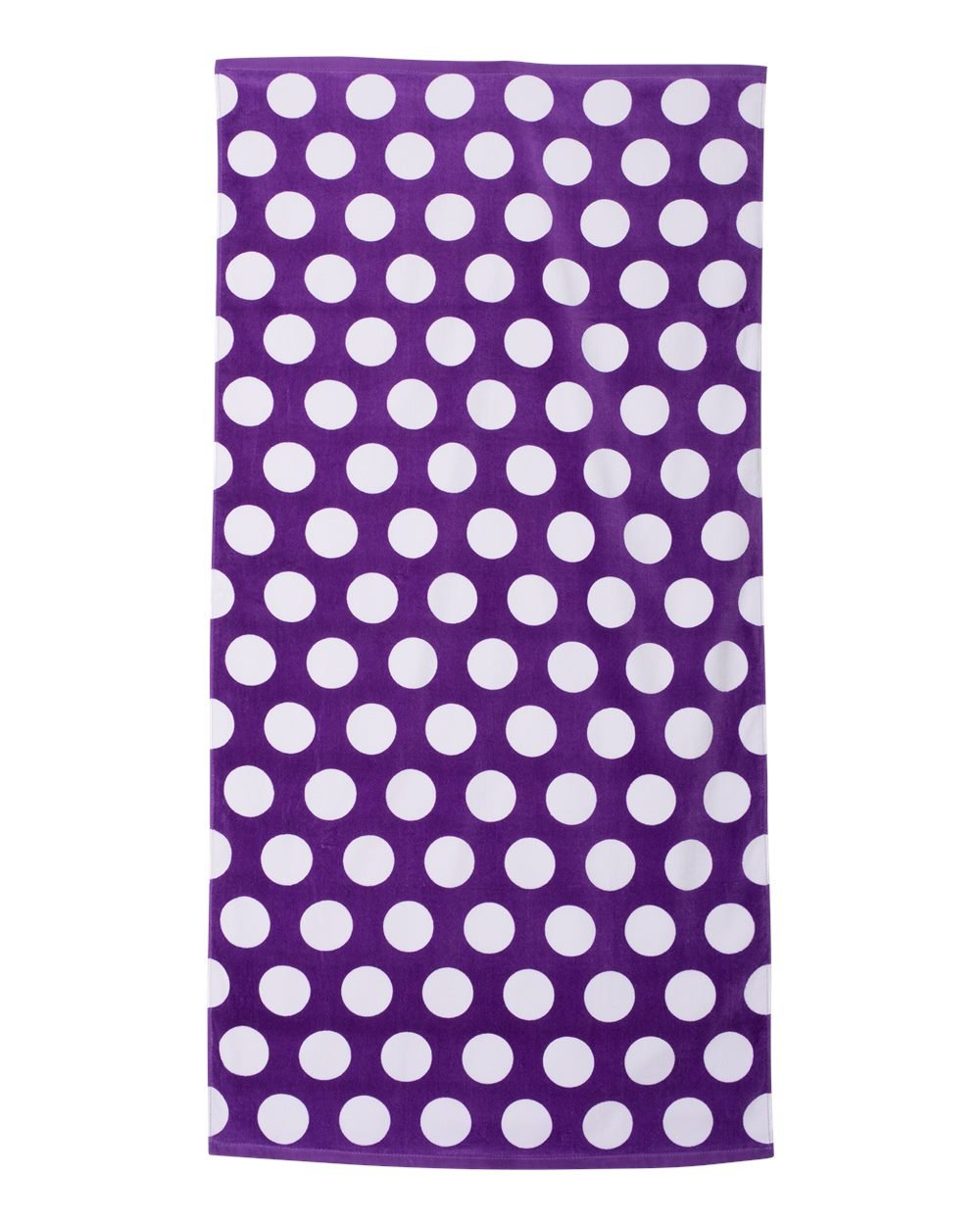 Carmel Towel Company Polka Dot Velour Beach Towel - Purple  One Size