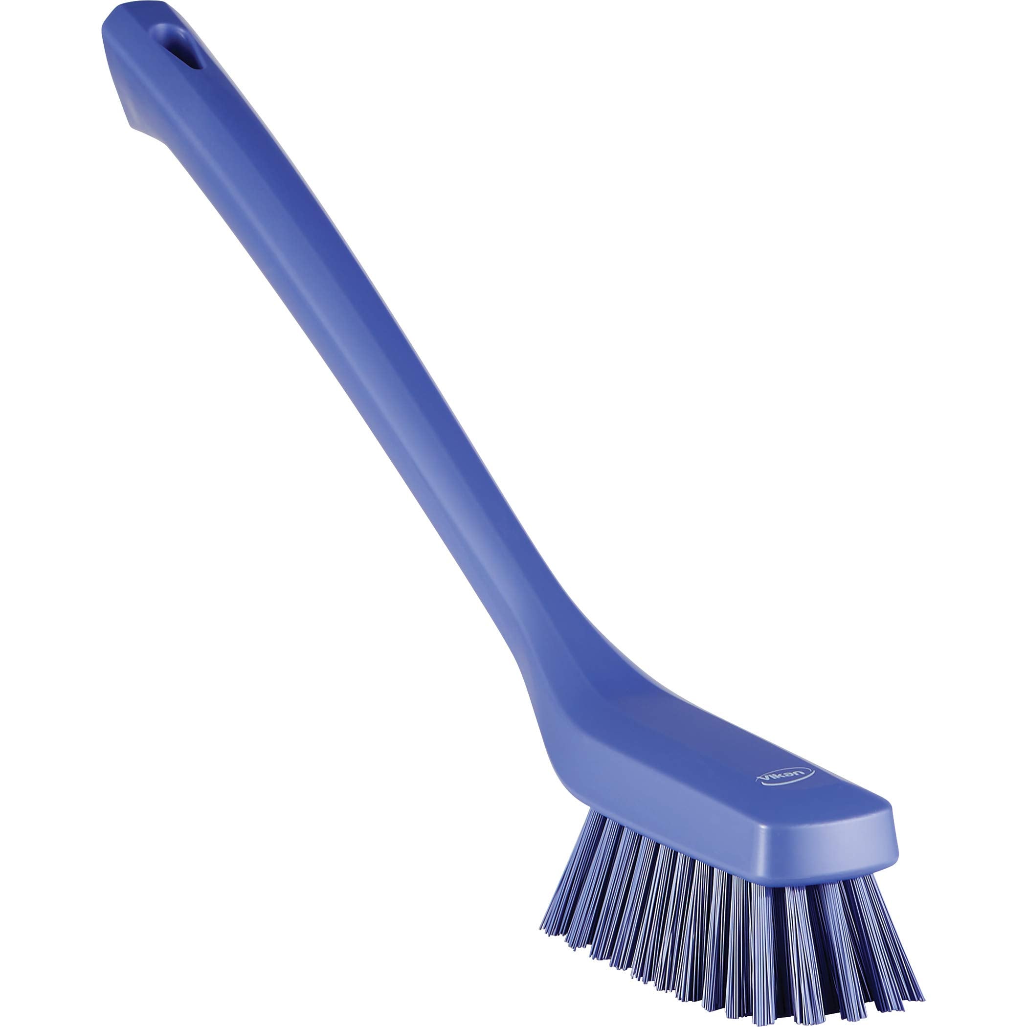 Vikan 41858 Narrow Cleaning Brush with Long Handle, 16.54, Hard, Purple