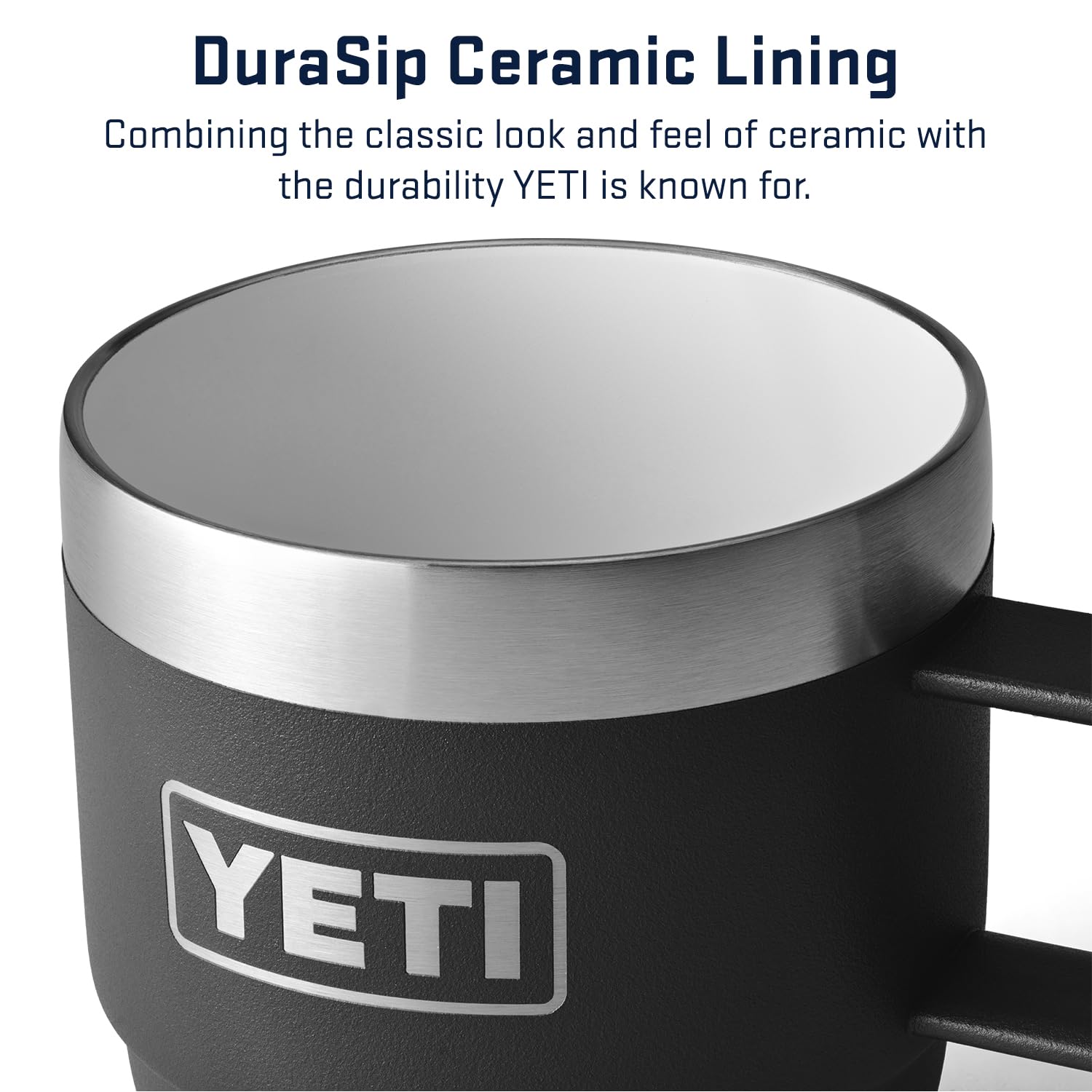 Yeti Rambler 6 Oz Stackable Mug, Stainless Steel, Vacuum Insulated Espresso/Coffee Mug, 2 Pack, Black