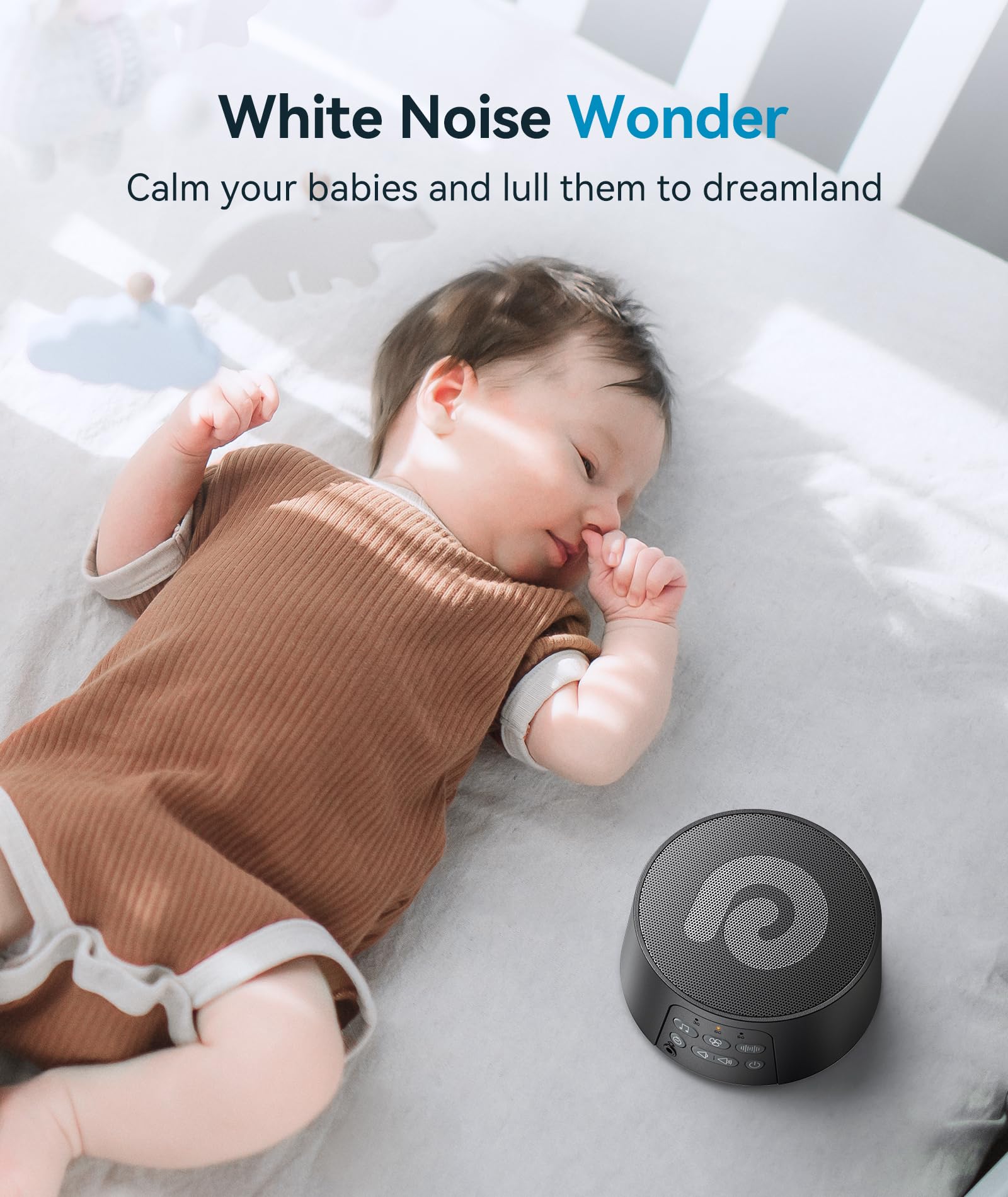 Dreamegg White Noise Machine - D3 Pro Sound Machine for Adults  Rechargeable Sound Machine for Sleeping  29 HiFi Sound  Battery/Adapter  Auto-Off Timer  Portable Sound Machine for Baby Home Travel
