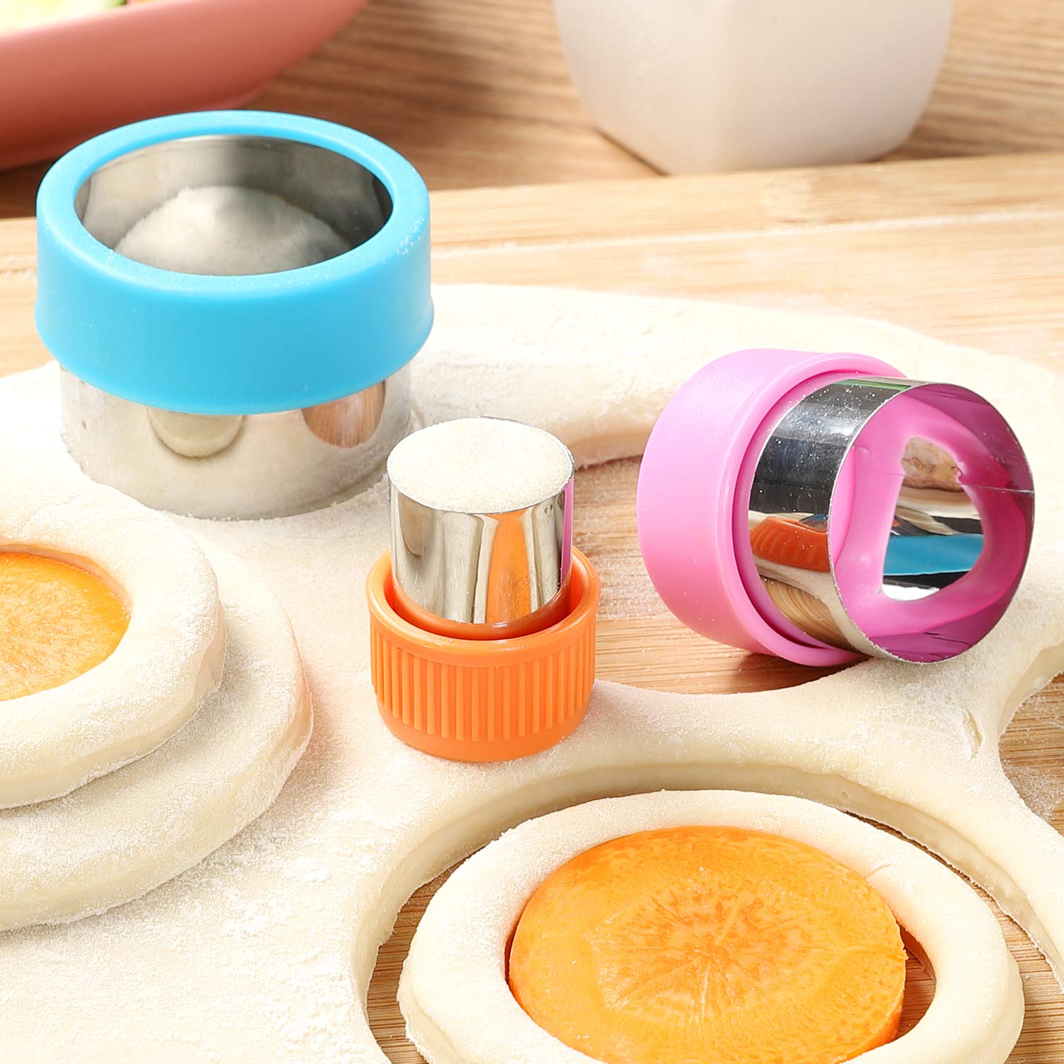 Round Cookie Biscuit Cutter Set, 6 Graduated Circle Pastry Cutters, Stainless Steel Cookie And Dough Cutters For Donut And Scone