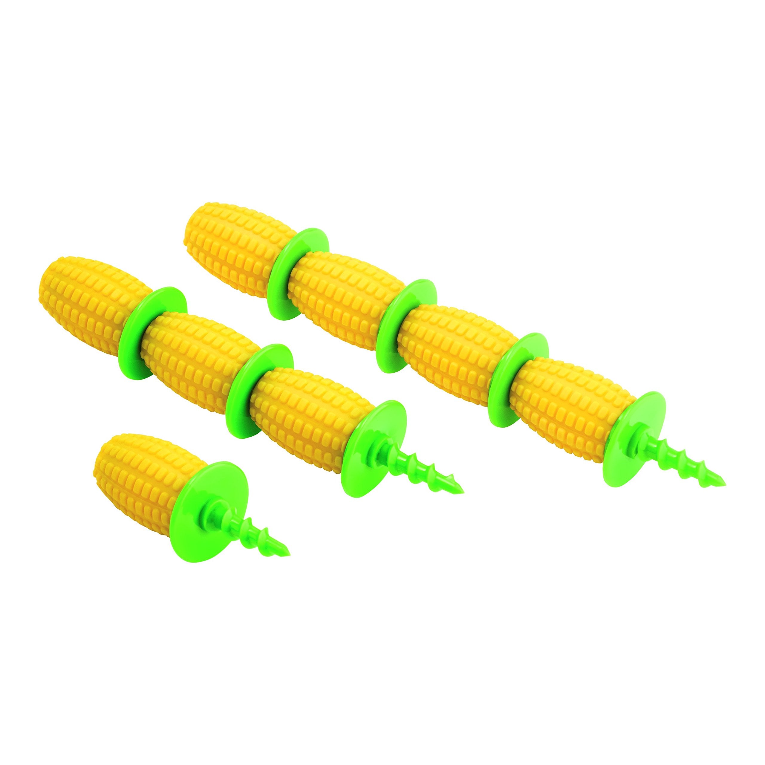 Kuhn Rikon Corn Holders - 8 Piece Set Yellow/Green, 2.75'' X 1.2''