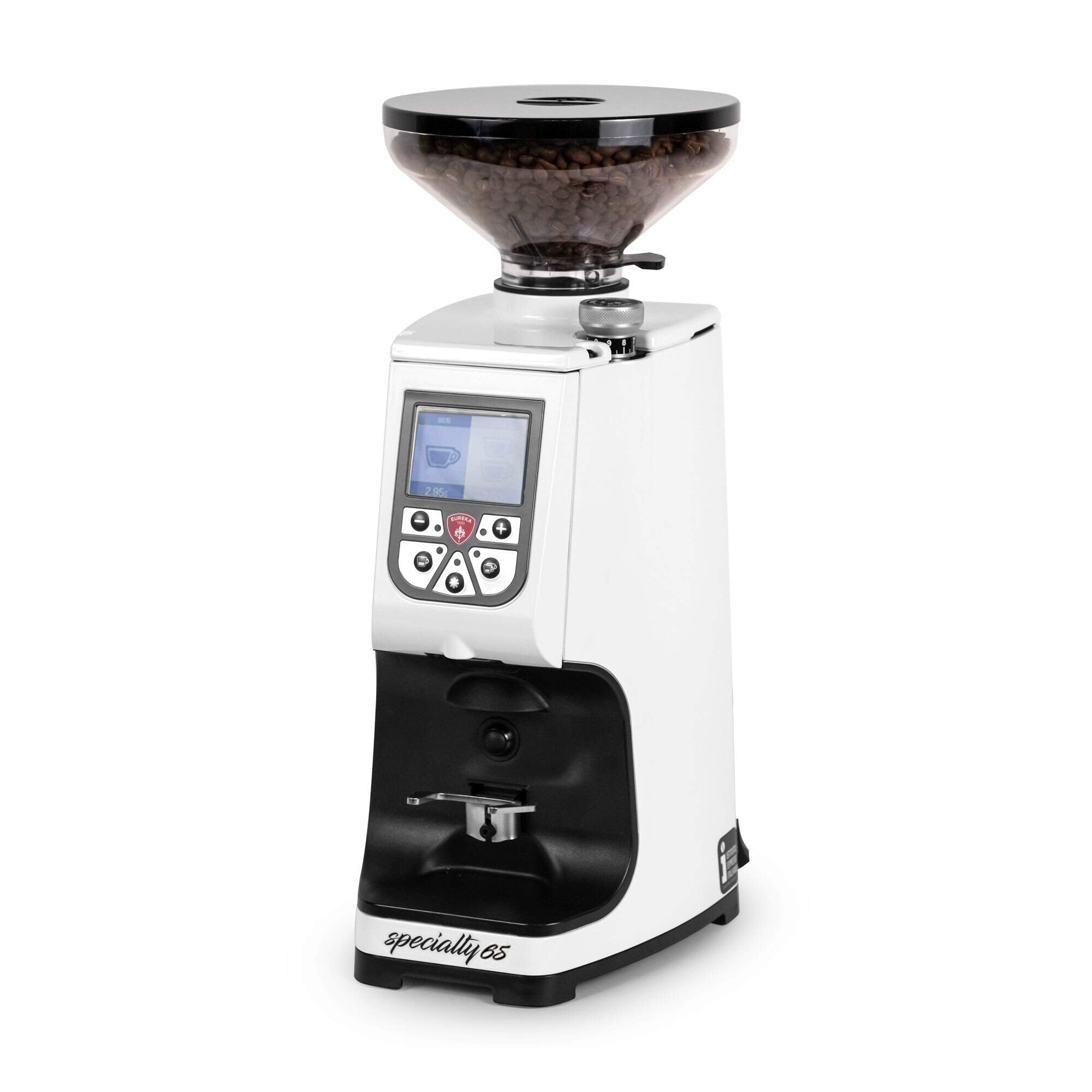 Eureka Atom 65mm Espresso Grinder, Short Hopper, White