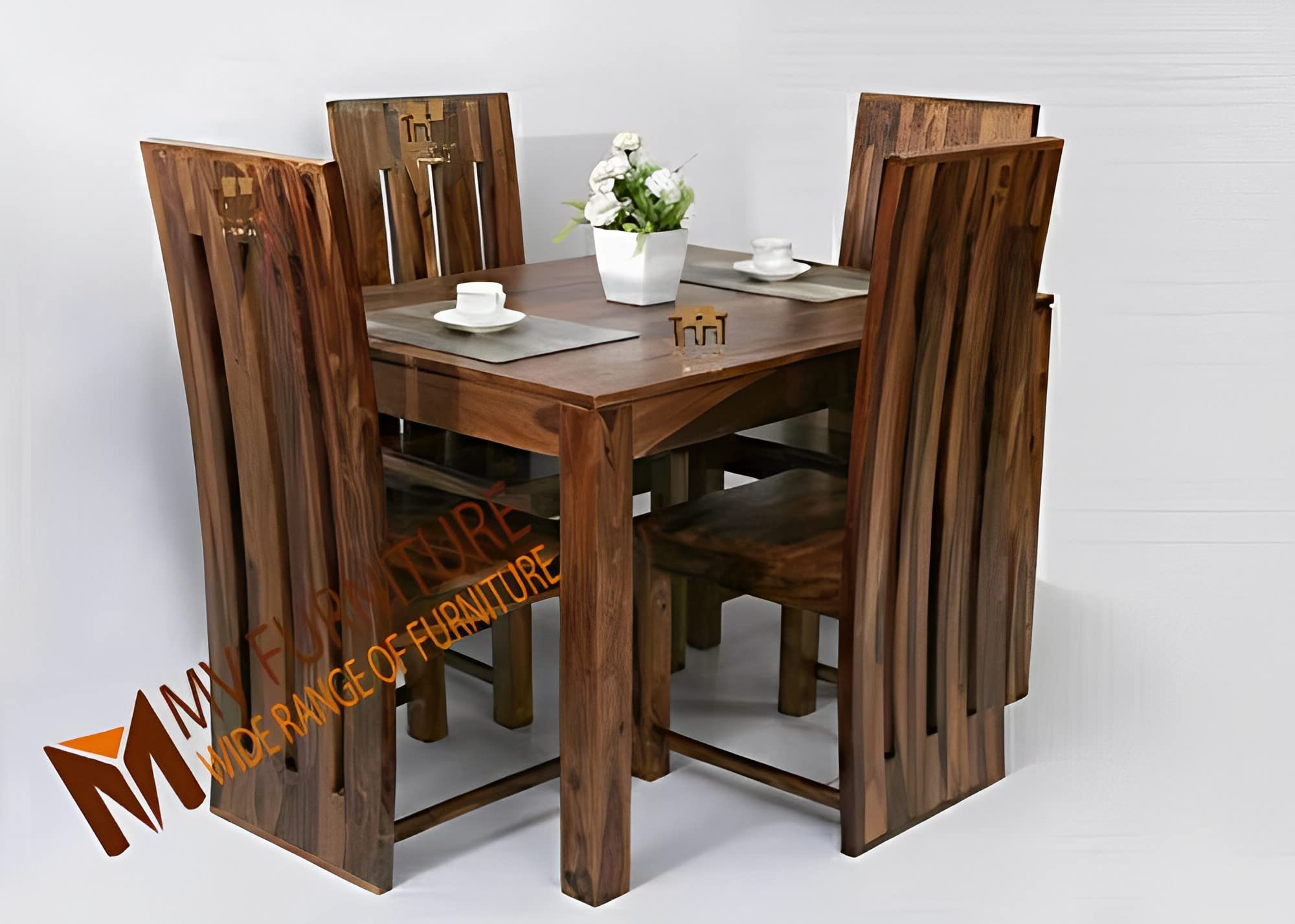 Mv Furniture Sheesham Wooden Dining Table Set | Dining Table Set With 4 Chairs | Home & Kitchen Dining Room Furniture | Color :