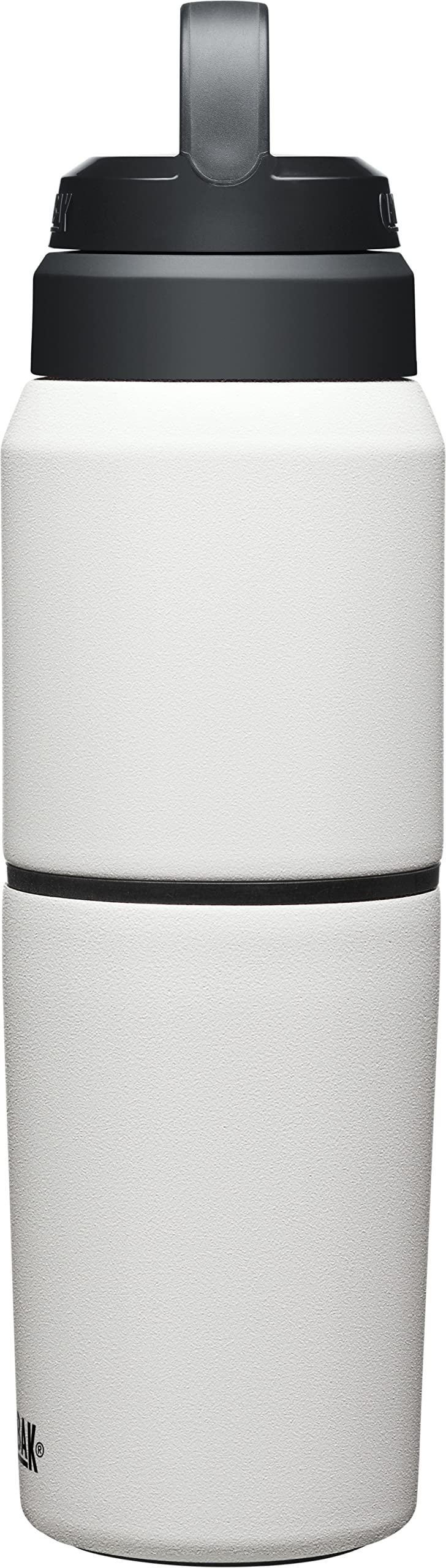 Camelbak Products MultiBev Water Bottle & Travel Cup - Vacuum Insulated Stainless Steel - White - 17oz bottle & 12oz cup