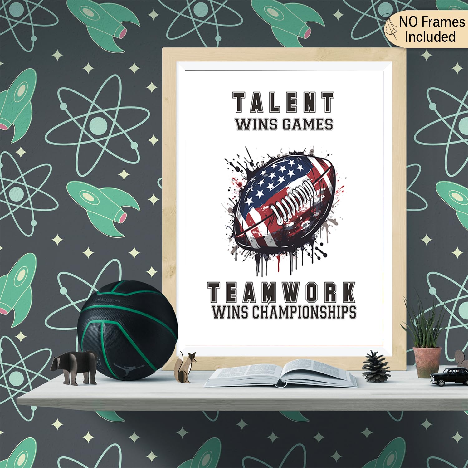 Football Poster Wall Decor Art Prints Motivational Posters Boys Bedroom Teenage Room Decor Office Decoration Inspirational Quote
