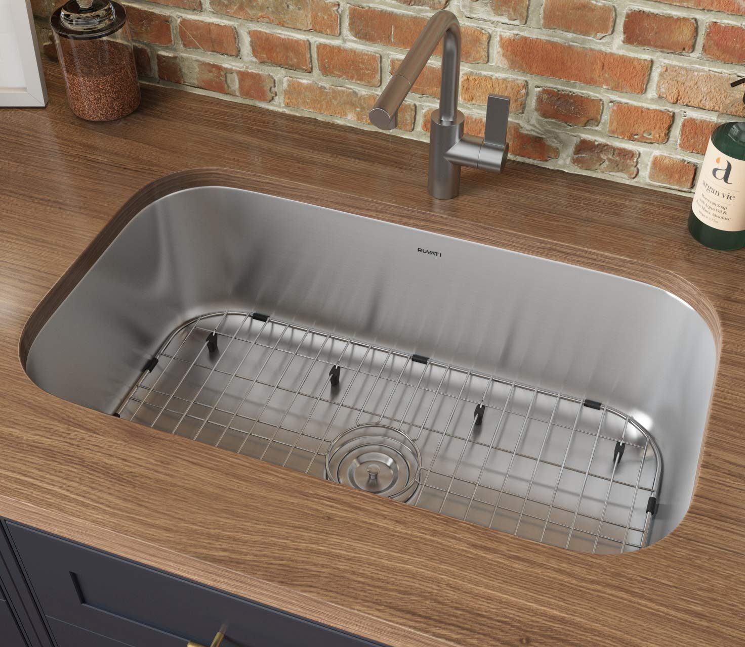 Ruvati 30-Inch Undermount 16 Gauge Stainless Steel Kitchen Sink Single Bowl - Rvm4250