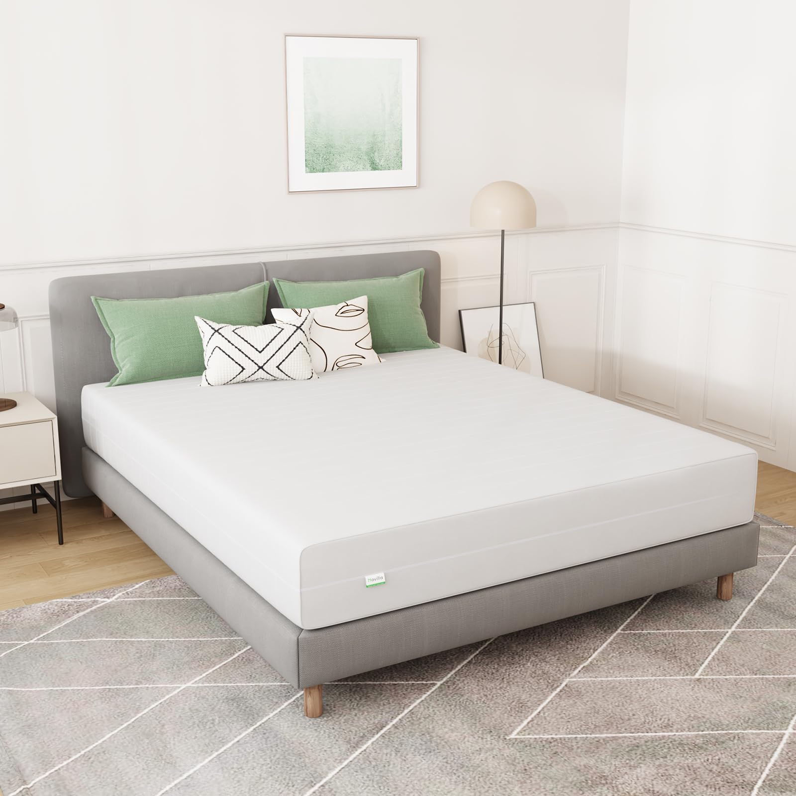 Novilla Full Mattress 12 Inch Foam Mattress In A Box, High Density Base Support Foam For A Peaceful Sleep,Pressure Relief, Mediu