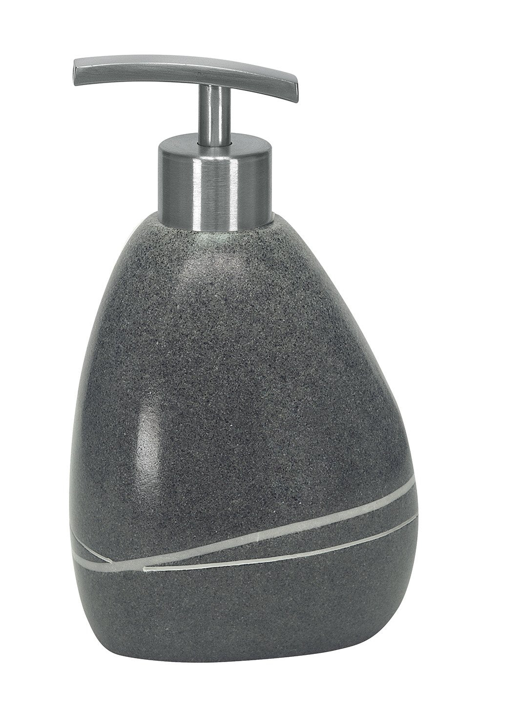 Kleine Wolke Stones Durable Soap Dispenser 6.5'' T X 3.74'' W (Dark Grey)