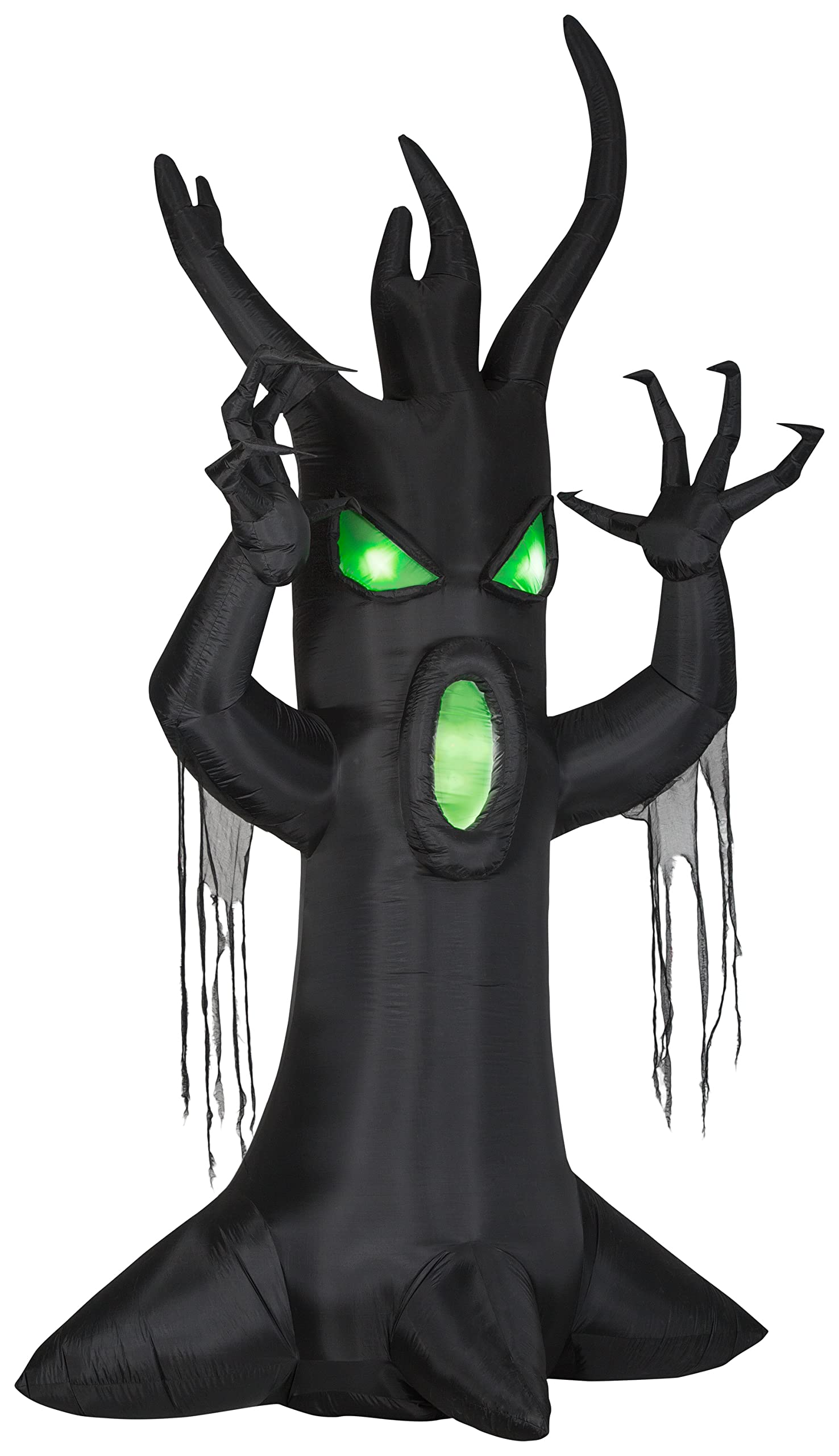 Gemmy Giant Airblown Inflatable Scary Tree, 12 ft Tall, Black