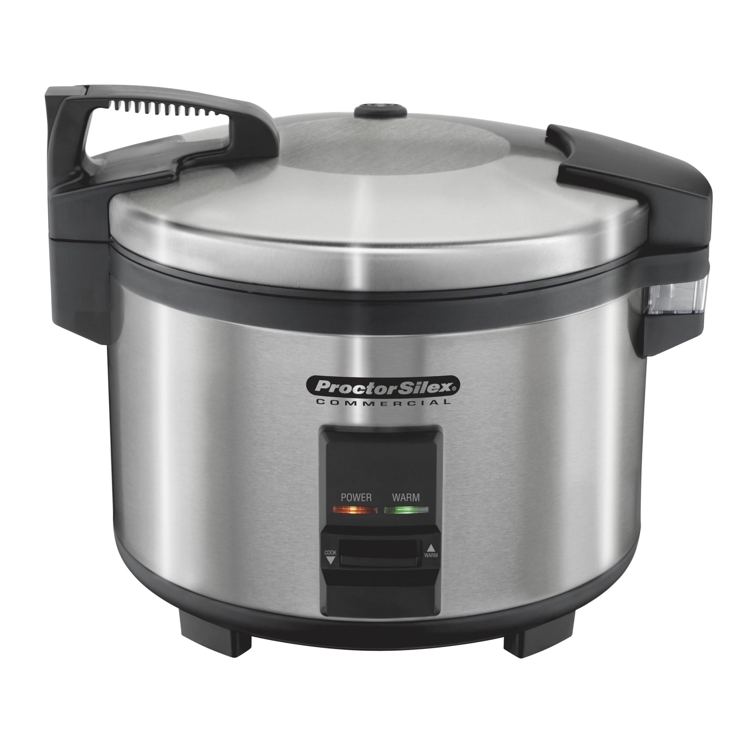 Proctor Silex Commercial 37540 Rice Cooker/Warmer, 40 Cups Cooked Rice Capacity, Nonstick Inner Pot, Hinged Lid, Stainless Steel