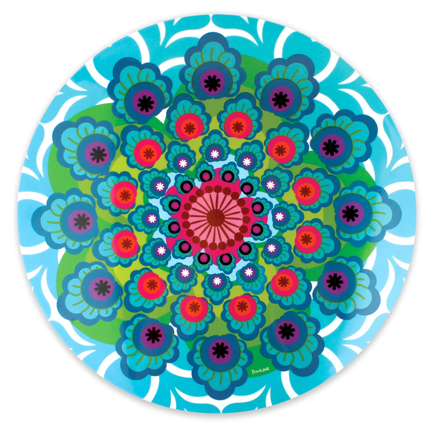 French Bull Lazy Susan Round Rotating Melamine Kitchen Pantry Cabinet Tableware Organizer-Platter, Turntable, Serving, 15-Inch,