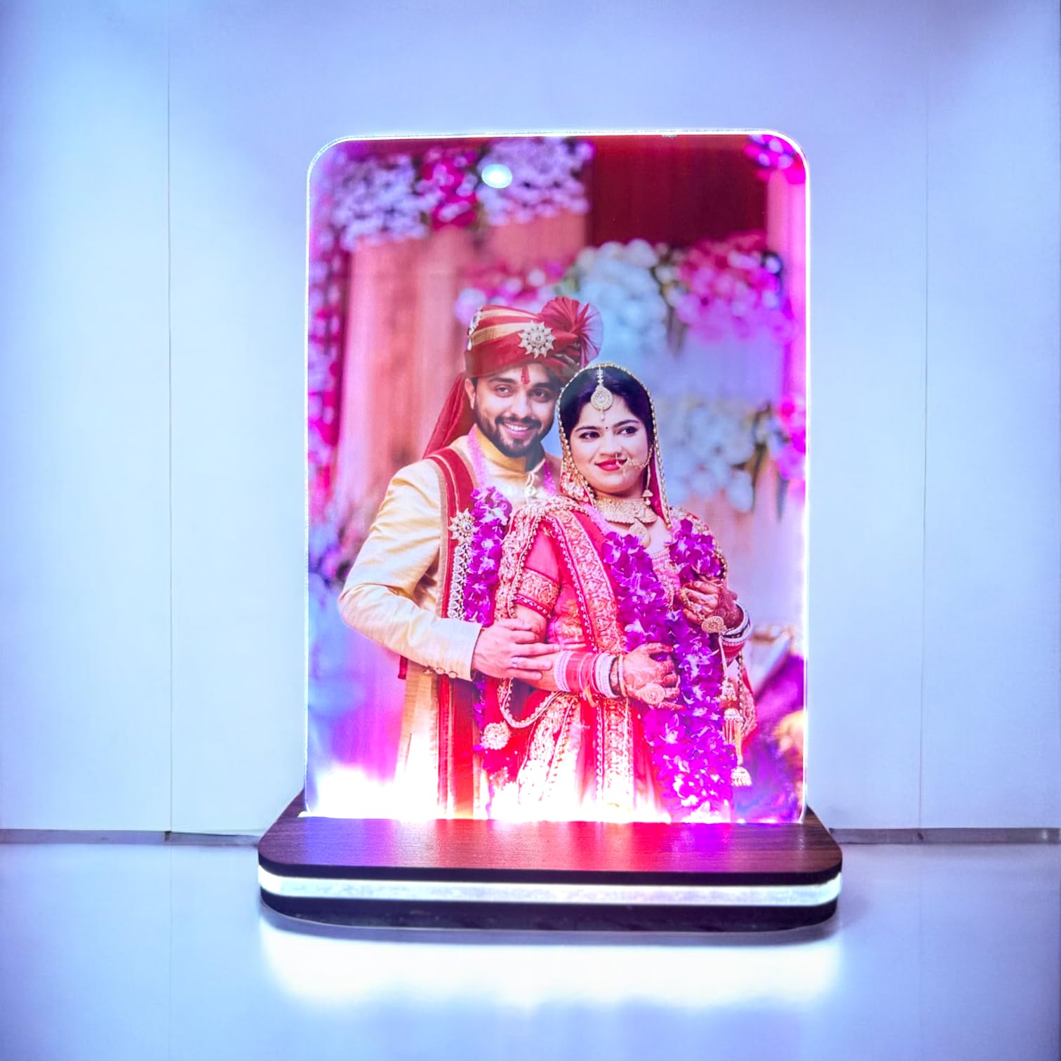 Invite Karo Led Photo Frame Night Lamp, Customizable Picture Display, Perfect For Birthday, Anniversary, Wedding Gift (Acrylic)