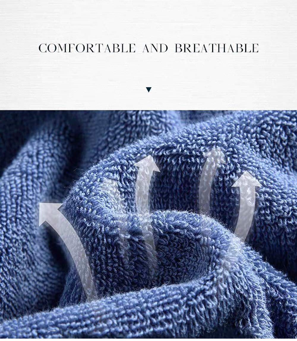 2 Pack Cotton Hand Towels 100% Cotton Face Towels  Durable Highly Absorbent Soft Washcloth Towel for Premium Luxury Spa Hotel Bathroom  Camping  Gym (14 x 30 Inch (Maoj-lassical Blue)